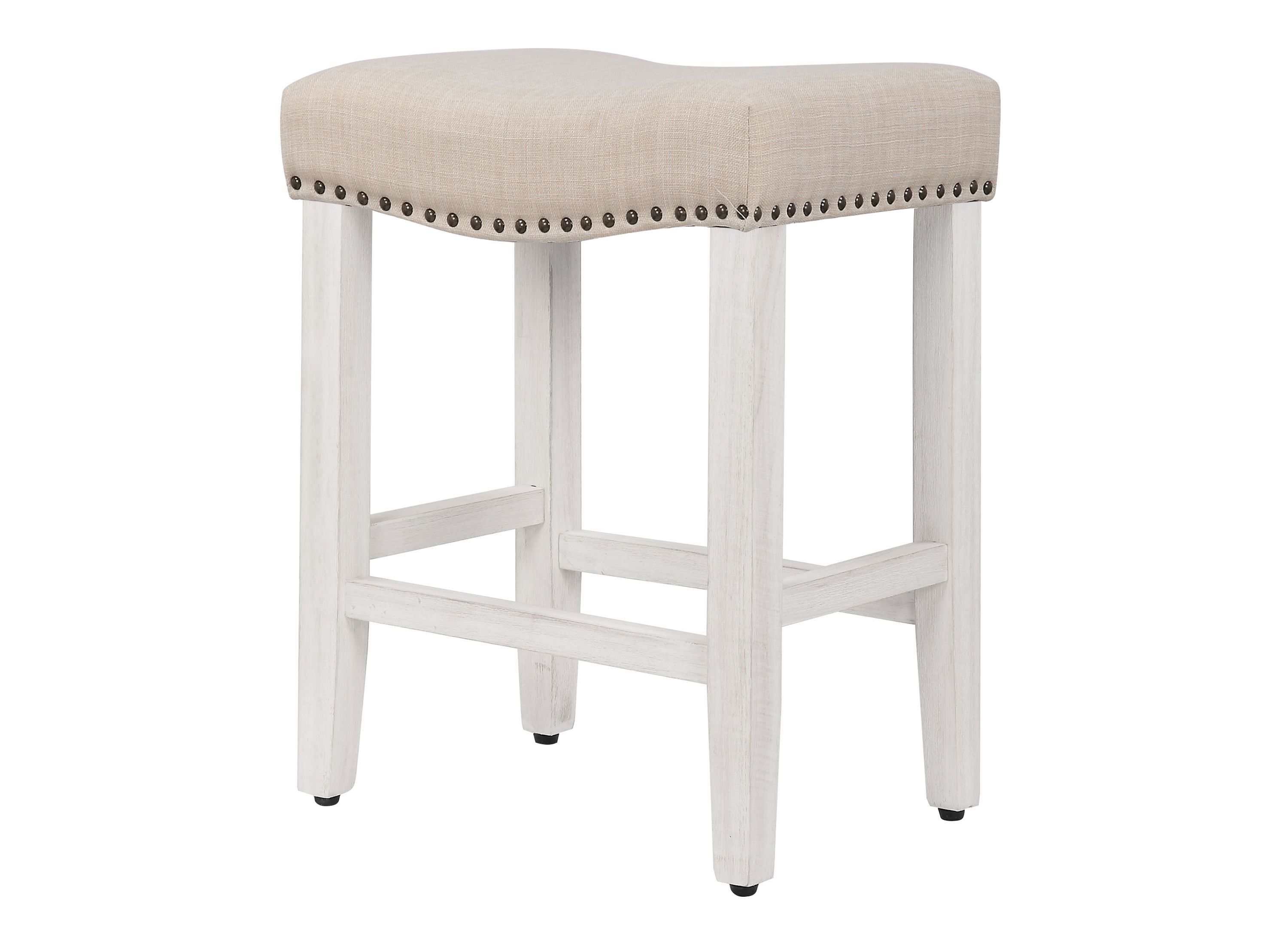 24" Upholstered Nail Head Counter Stool