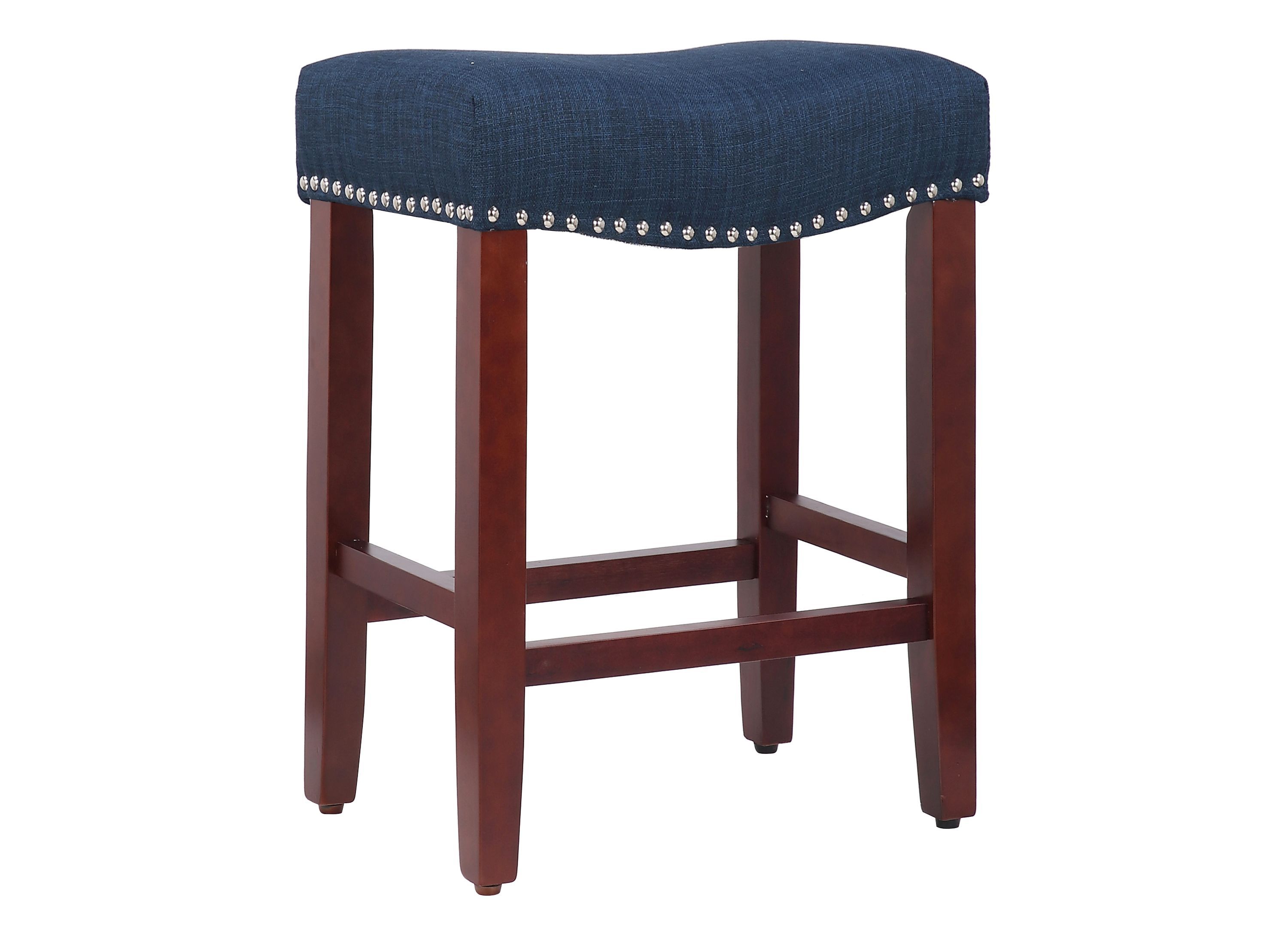 24" Upholstered Nail Head Counter Stool
