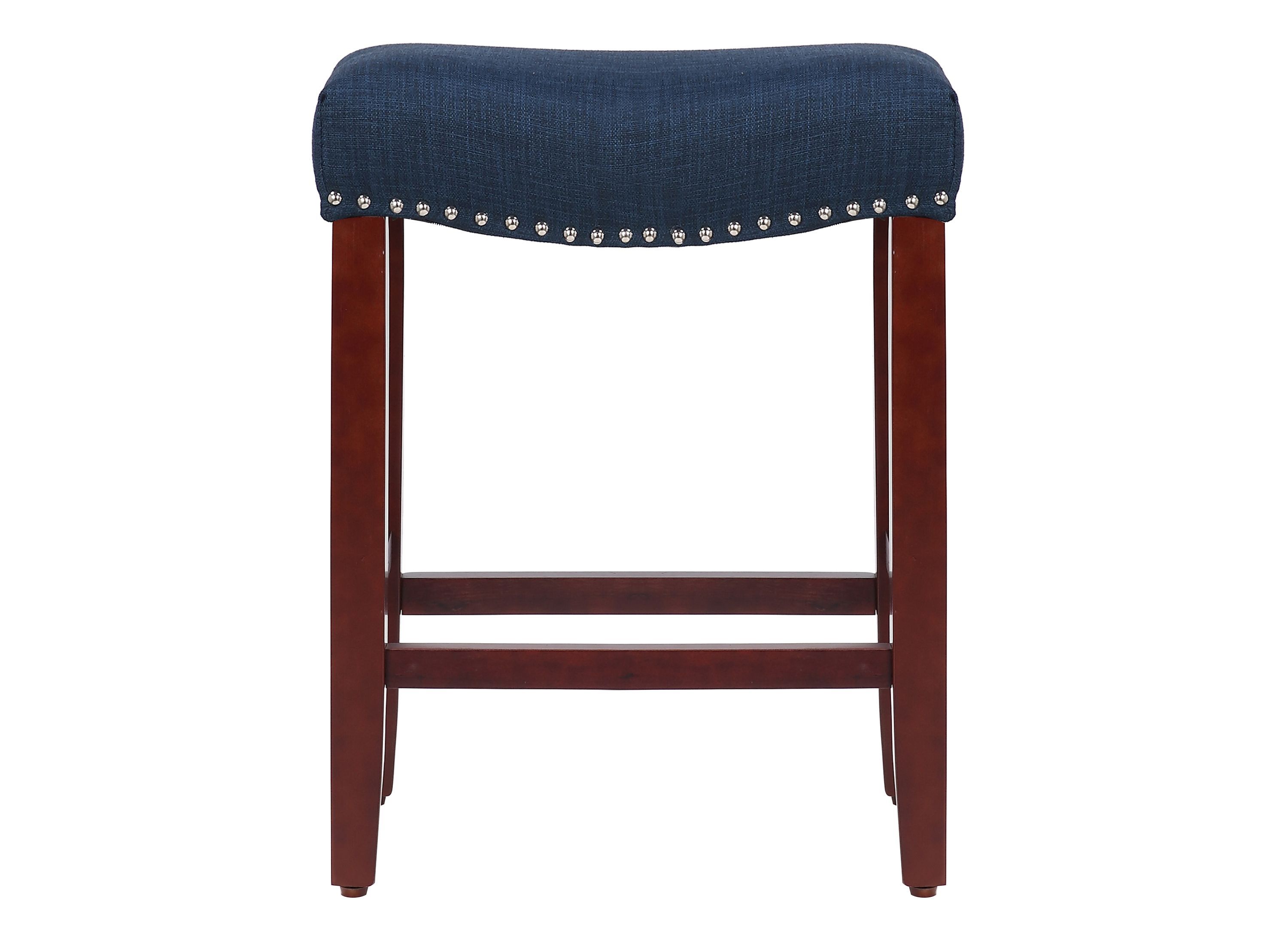 24" Upholstered Nail Head Counter Stool