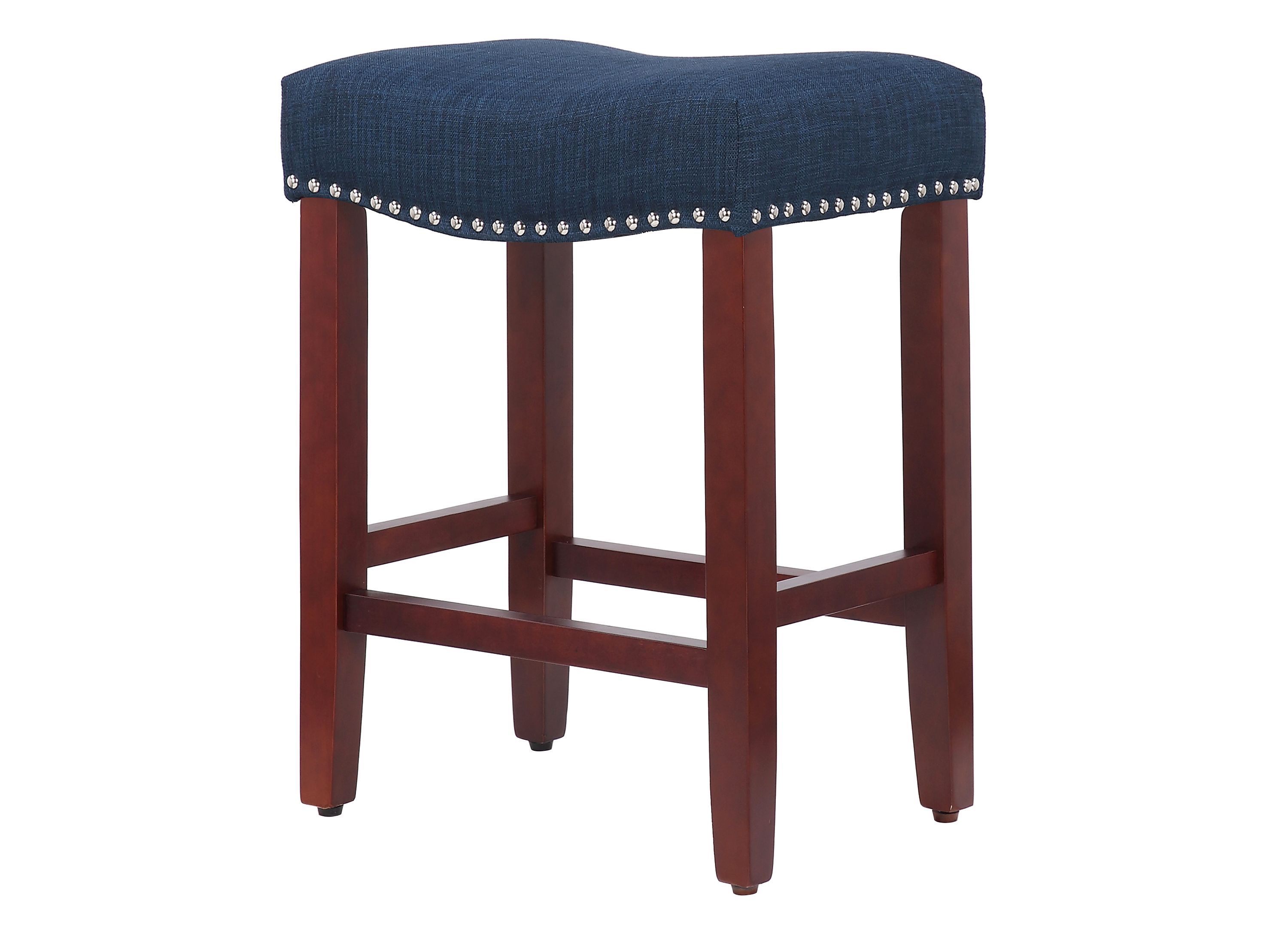 24" Upholstered Nail Head Counter Stool