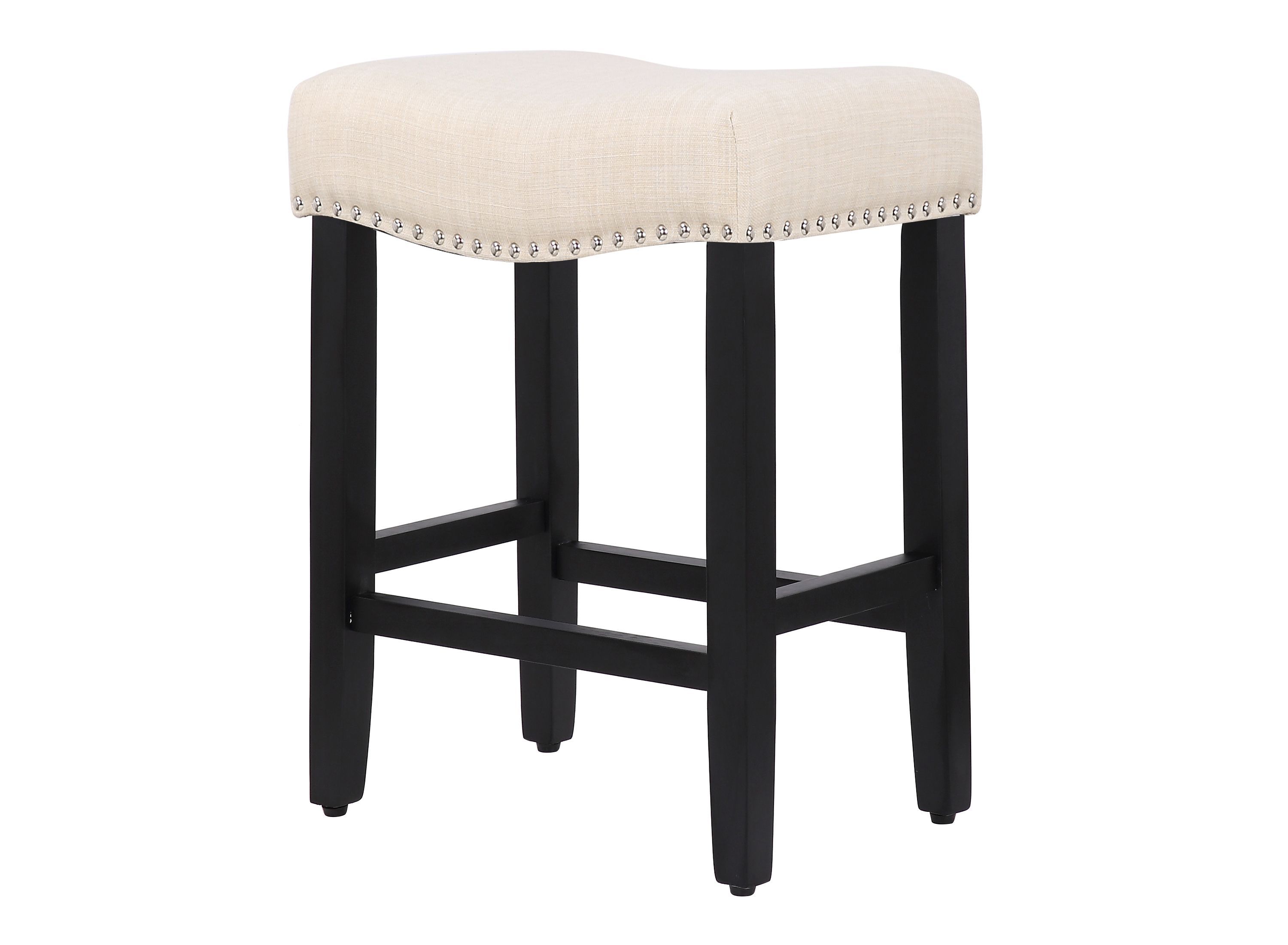 24" Upholstered Nail Head Counter Stool
