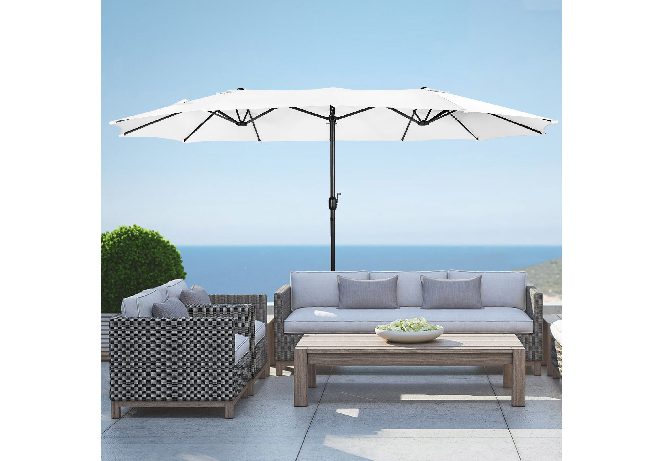 Twin 15 x 9 ft. Market Umbrella