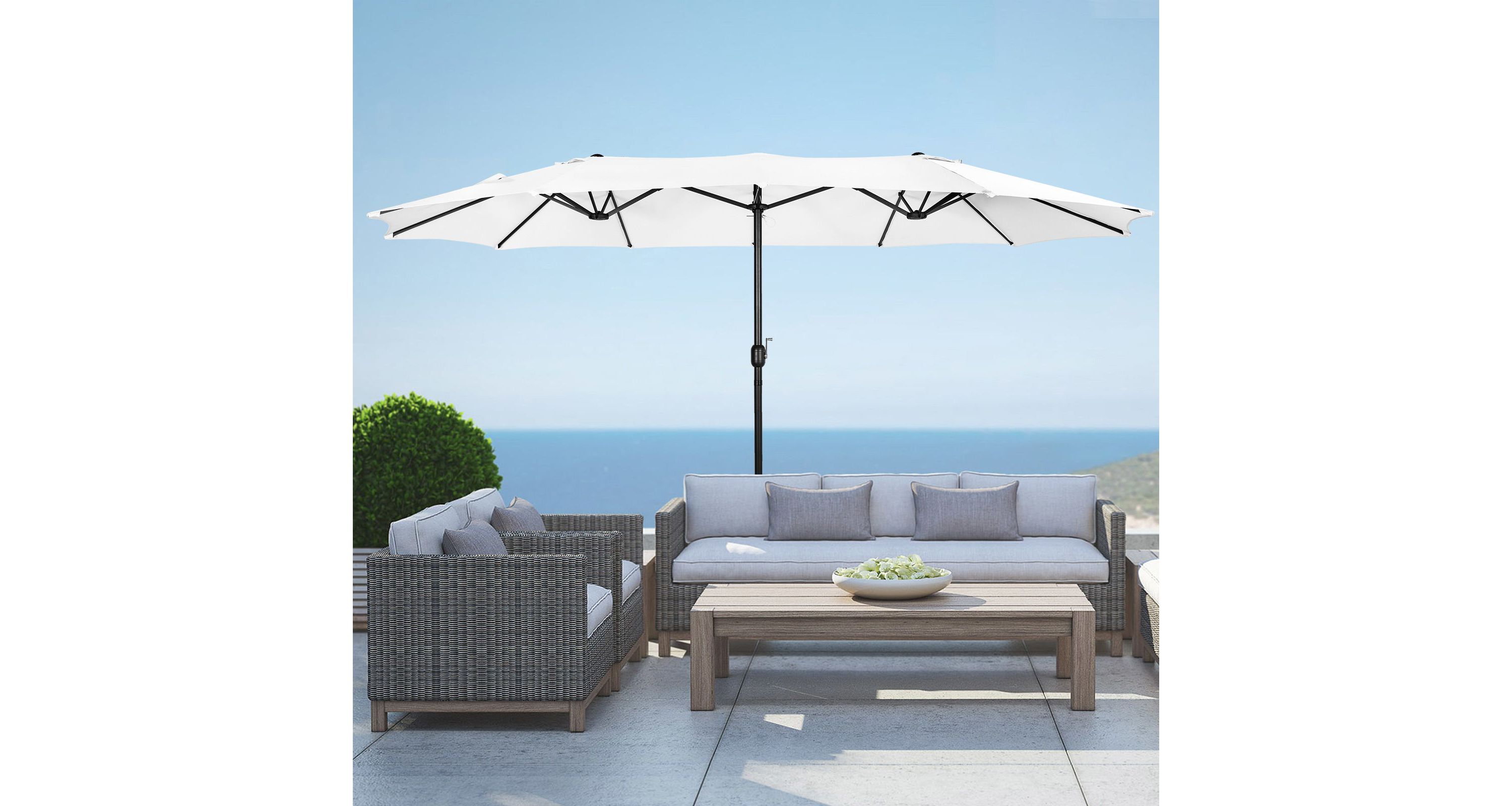 Twin 15 x 9 ft. Market Umbrella