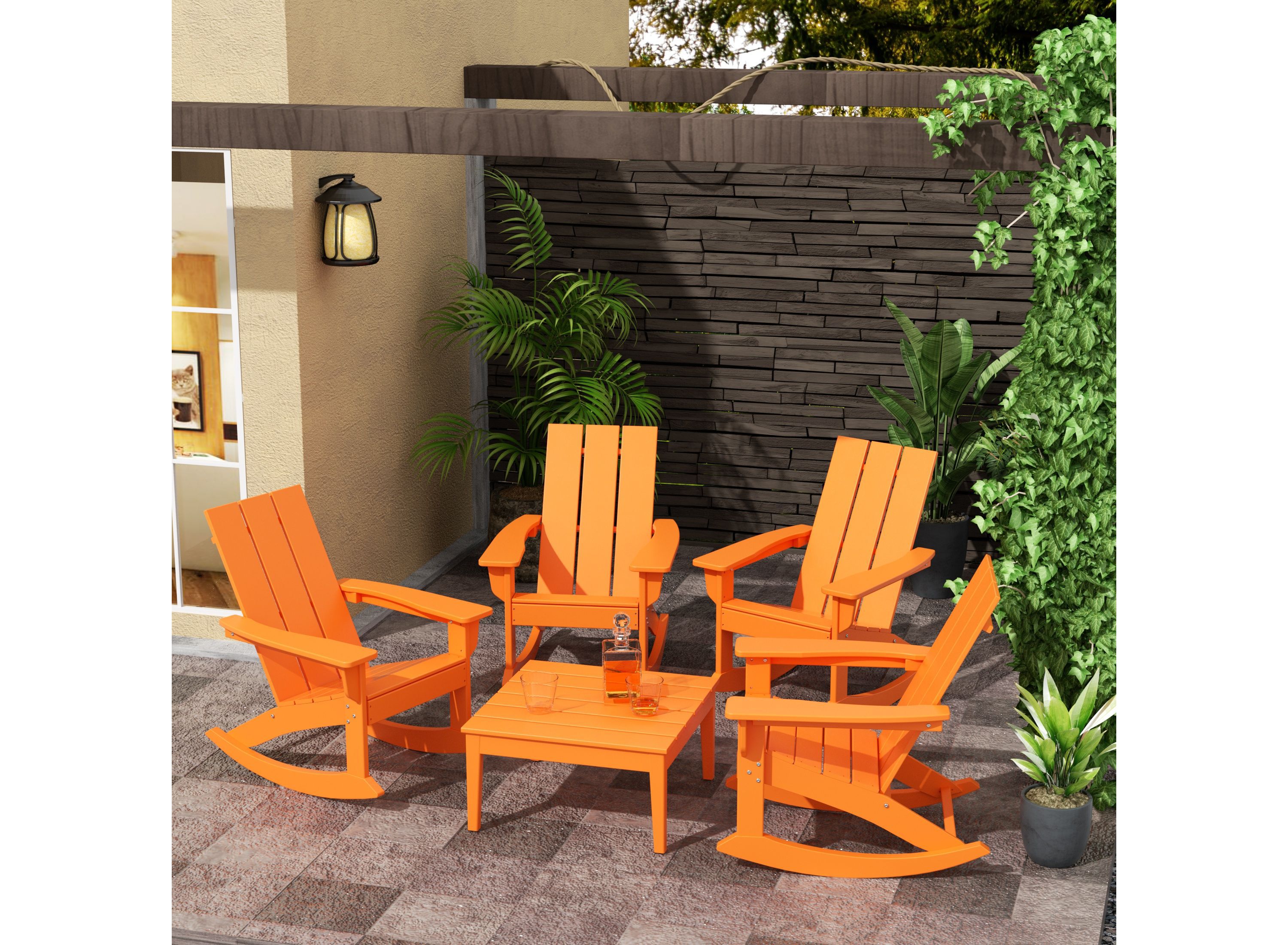 Modern Outdoor 32" HDPE Conversation Table