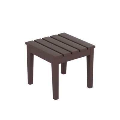 Westin Furniture Modern Outdoor 18" HDPE Side Table, Dark Brown