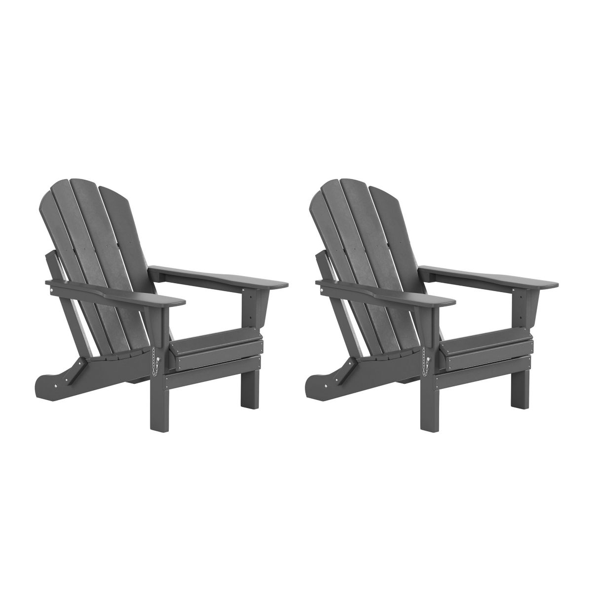 Outdoor Folding Poly Adirondack Chair (Set of 2)