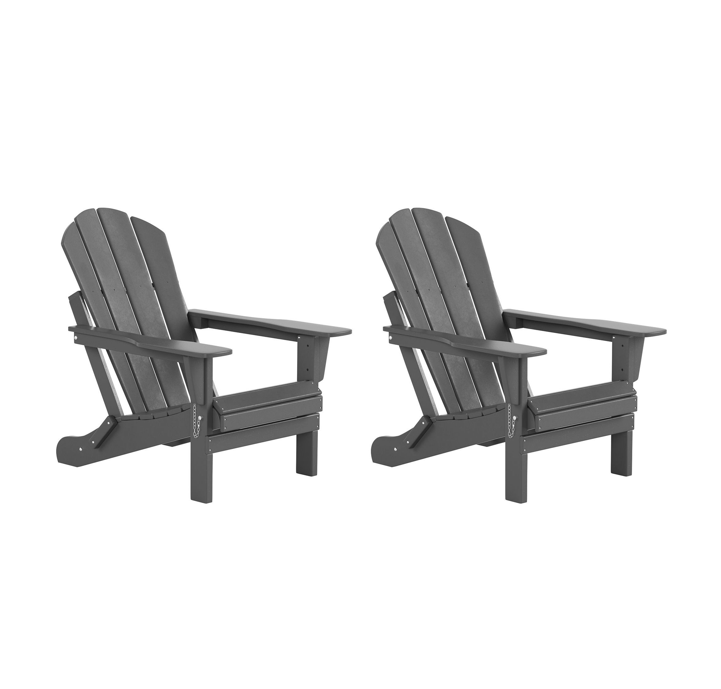 Outdoor Folding Poly Adirondack Chair (Set of 2)