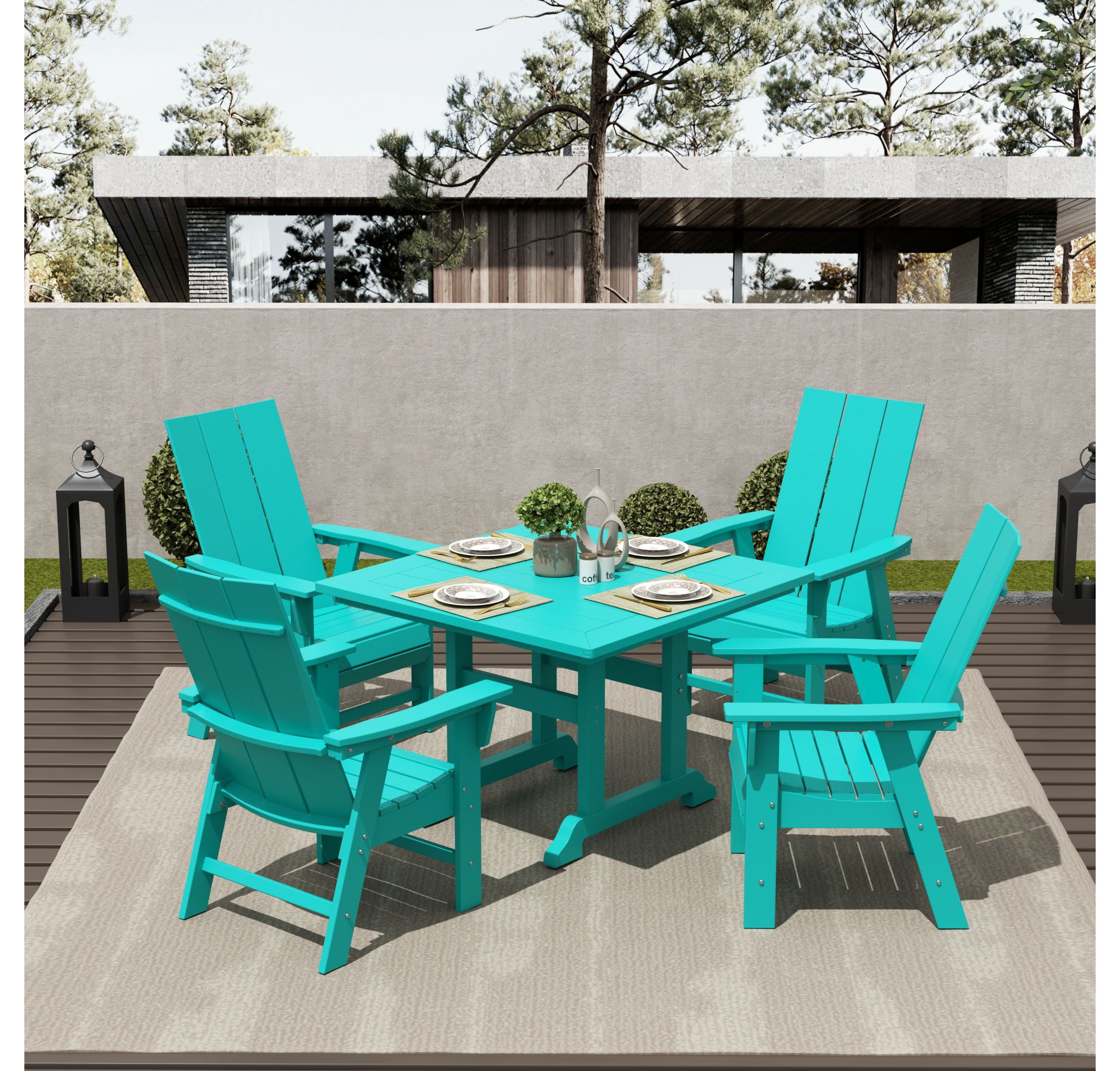 Modern Curveback Adirondack Dining Chair