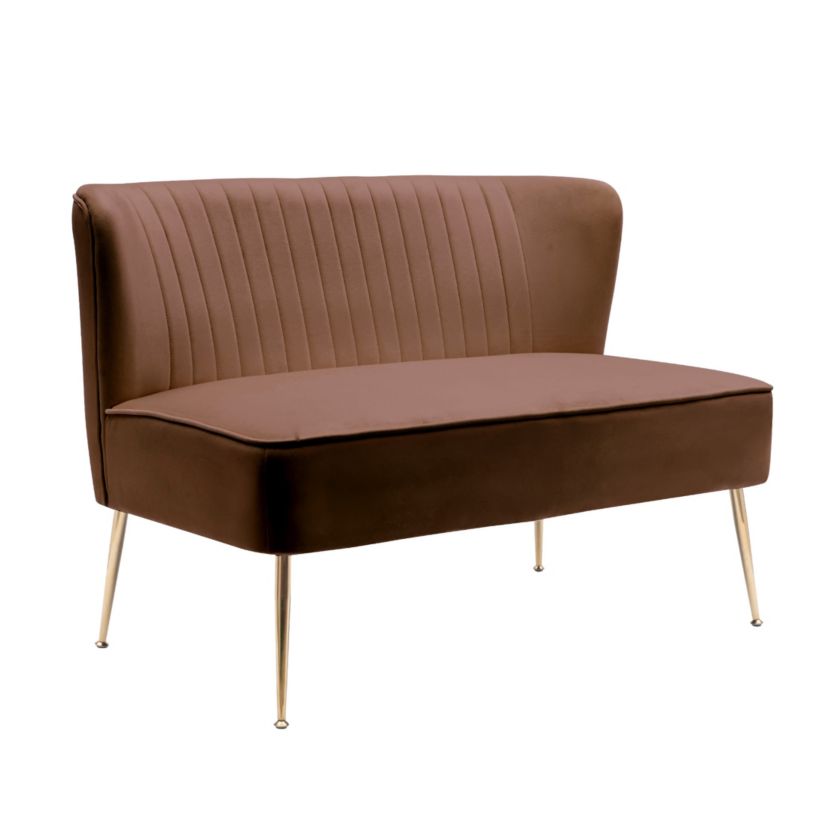 3-Piece Living Room Set Velvet Settee Loveseat With 22" Wide Accent Chairs