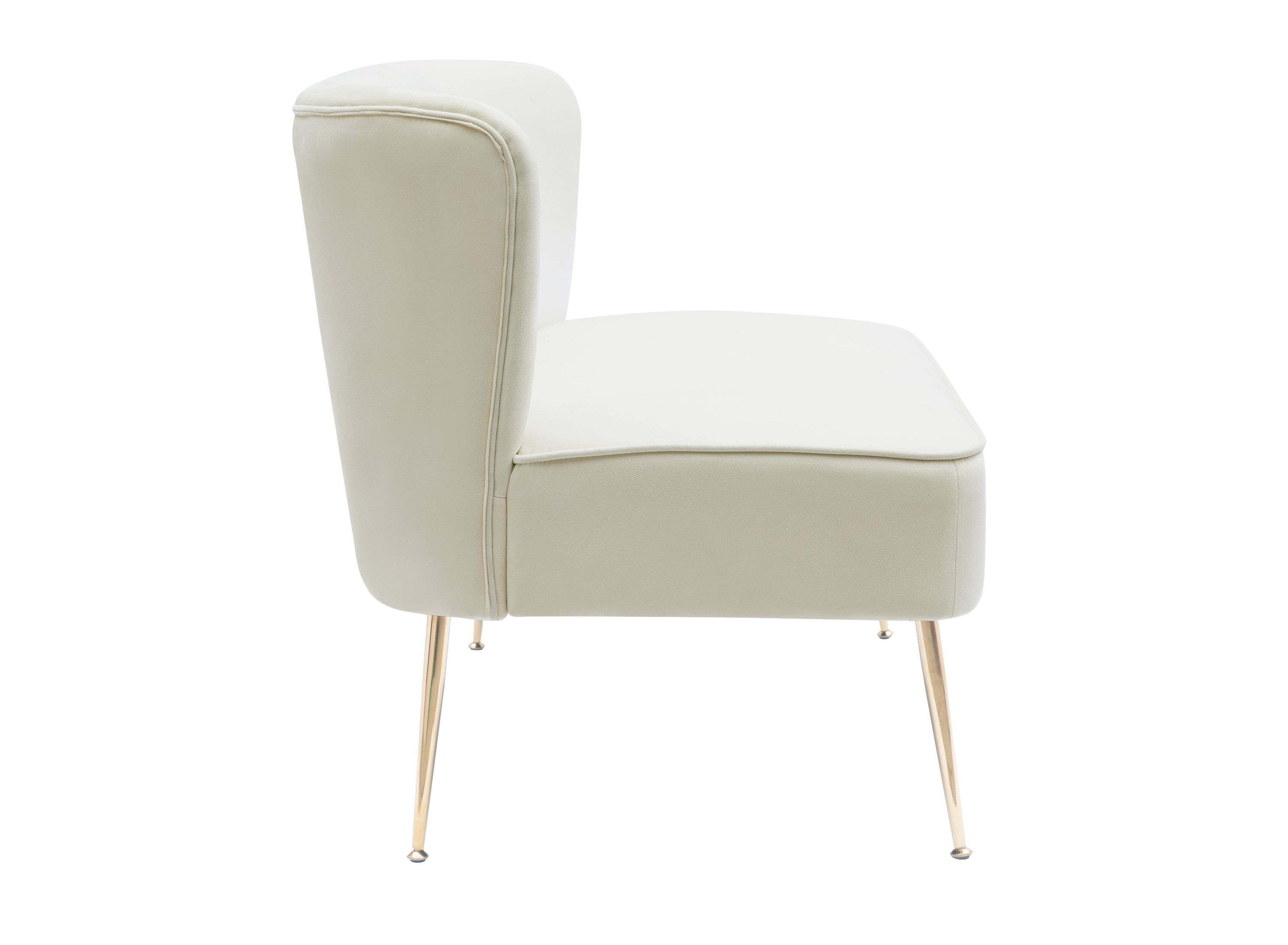 46" Wide Upholstered Velvet Tufted Settee Loveseat