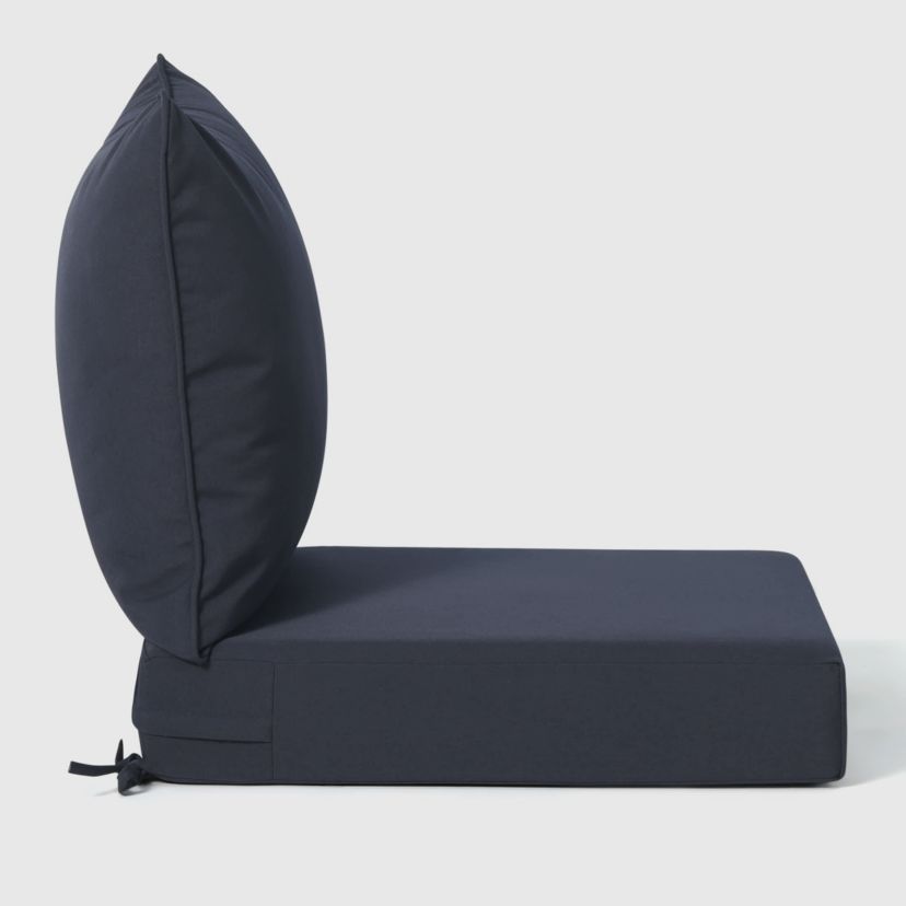 Indoor Outdoor Patio Chair Deep Seating & Back Cushion Set