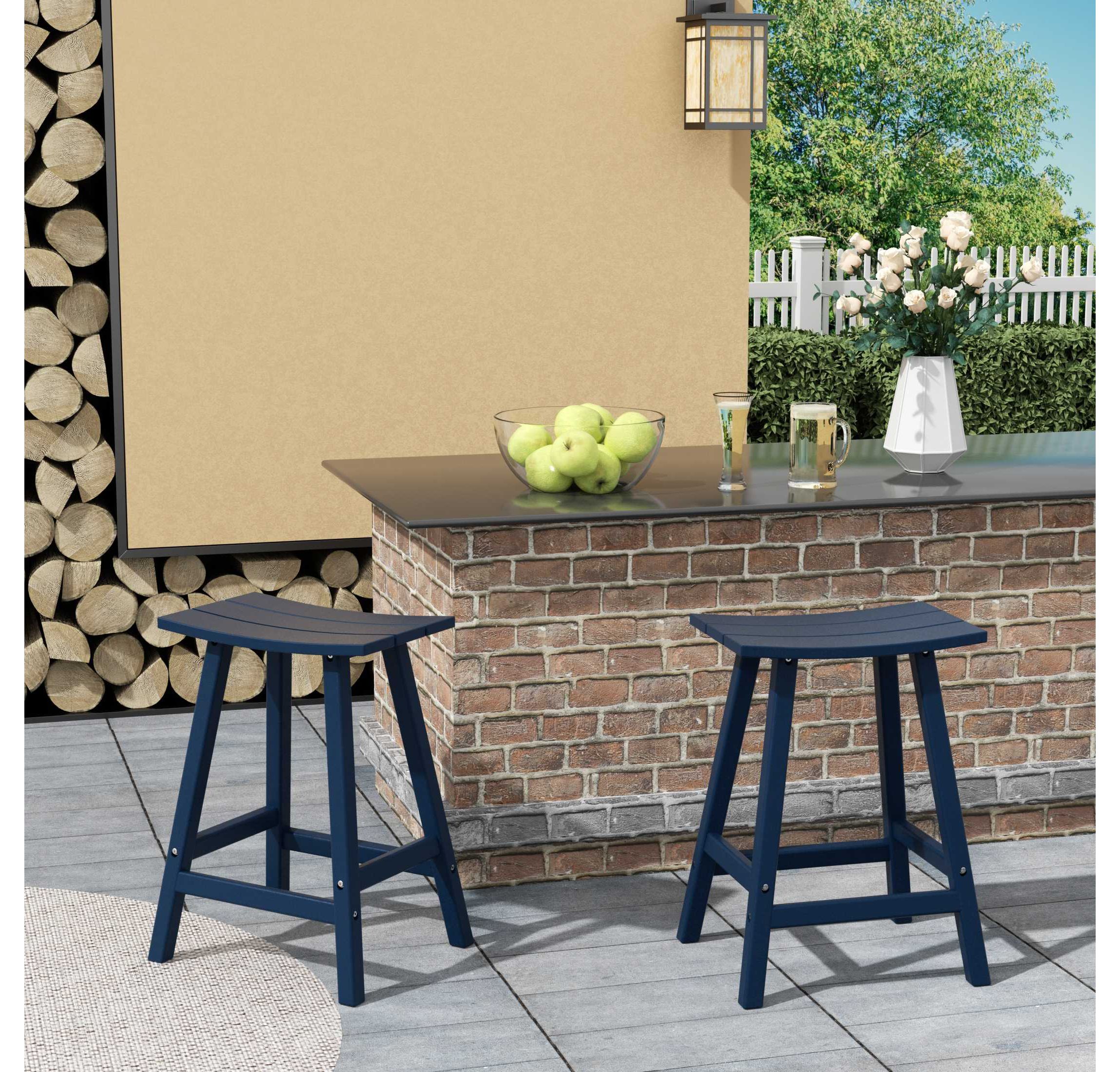 24" All-Weather Outdoor Counter Stool (Set of 2)