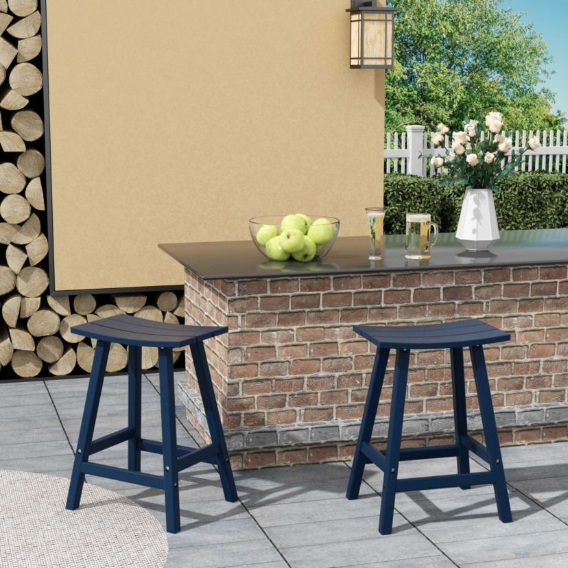 24" All-Weather Outdoor Counter Stool (Set of 2)