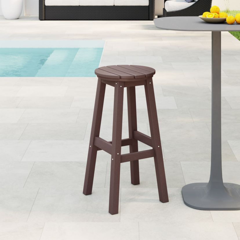 29" All-Weather Outdoor Round Bar Stool