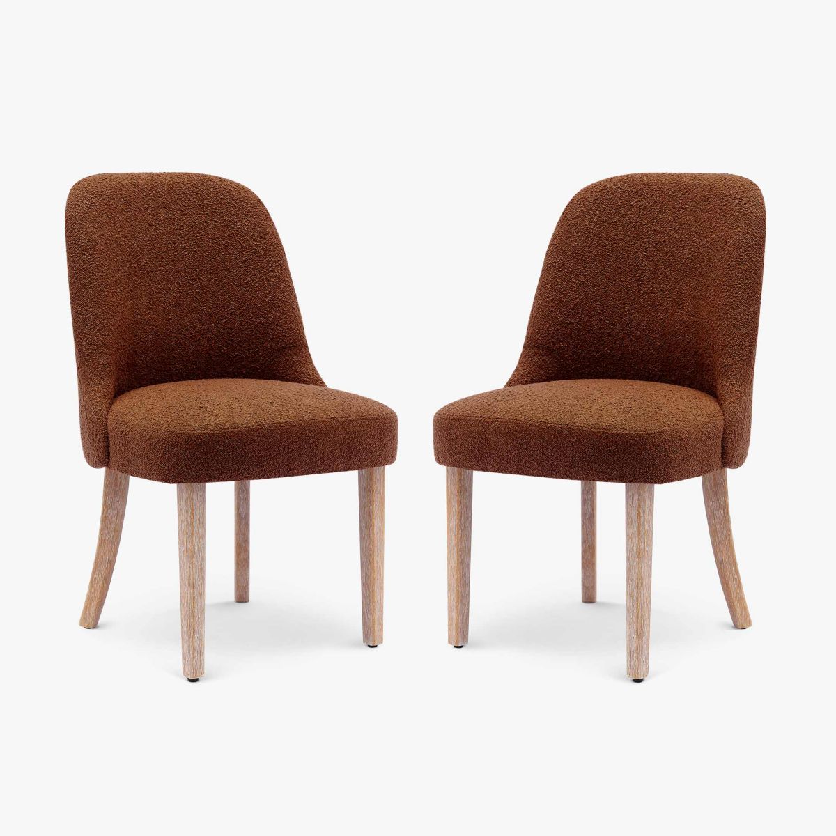 Water and Stain Resistant Boucle Upholstered Side Chair (Set of 2)