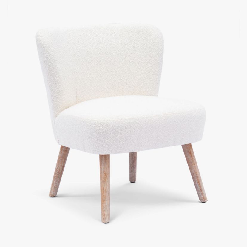 25" Wide Water and Stain Resistant Boucle Upholstered Accent Chair