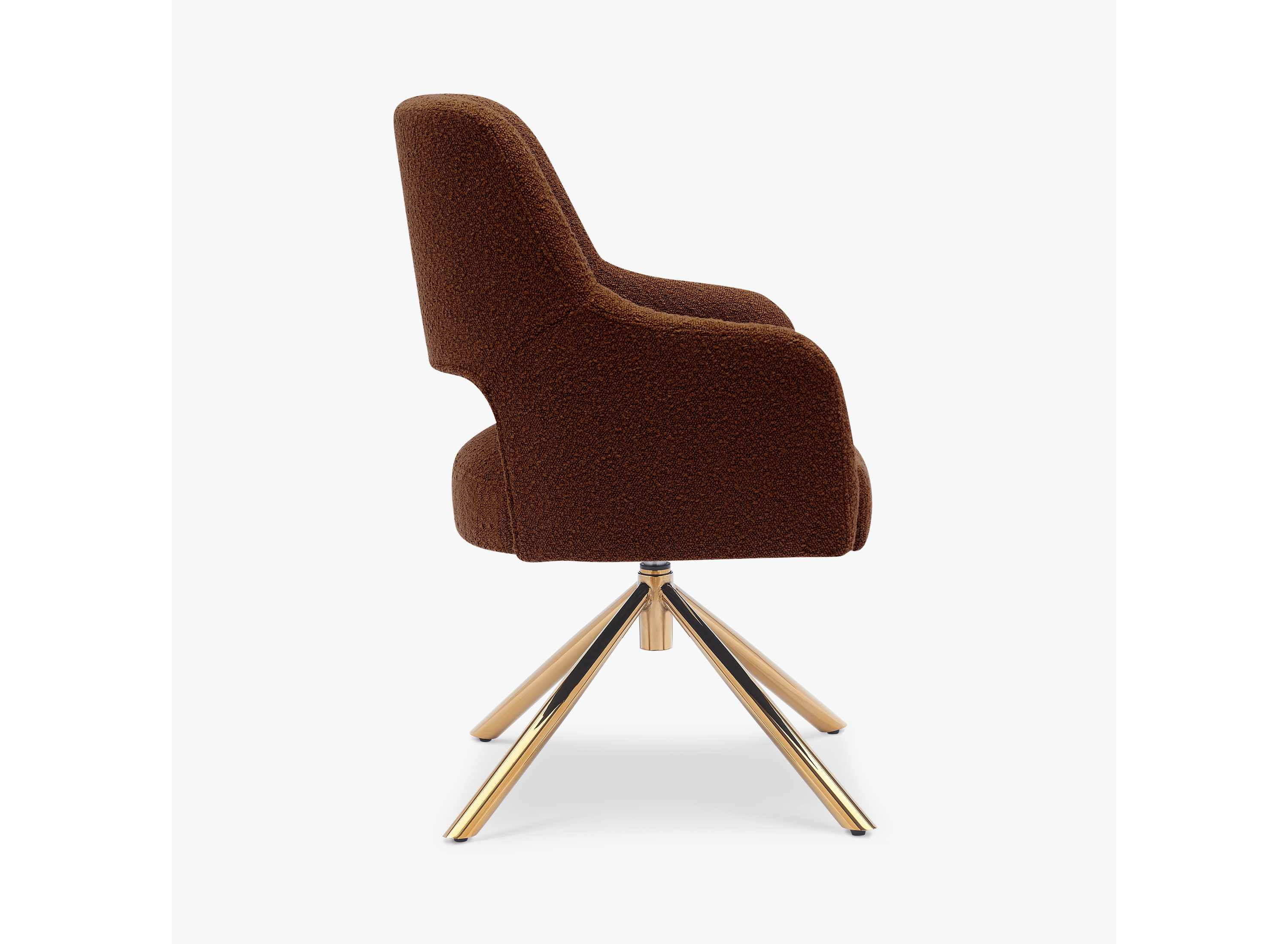 Water and Stain Resistant Boucle Upholstered Swivel Accent Chair