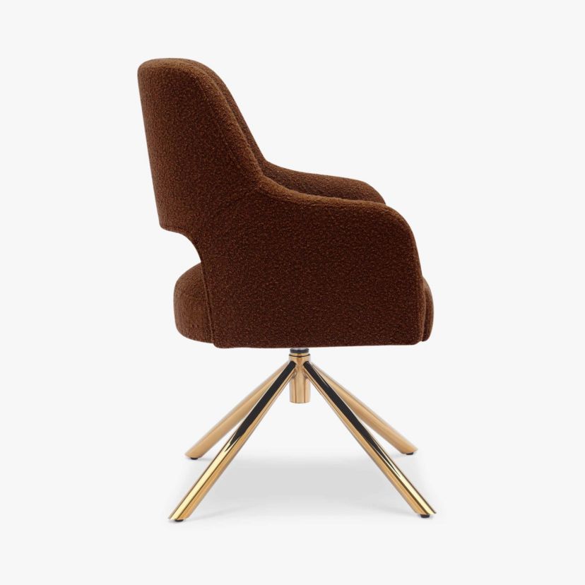 Water and Stain Resistant Boucle Upholstered Swivel Accent Chair