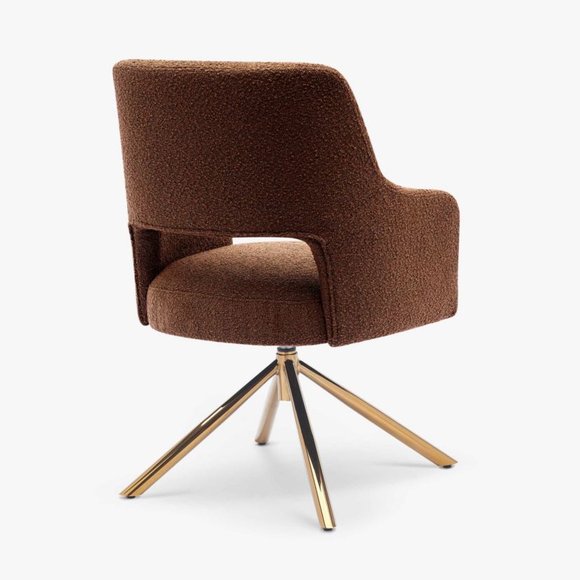 Water and Stain Resistant Boucle Upholstered Swivel Accent Chair