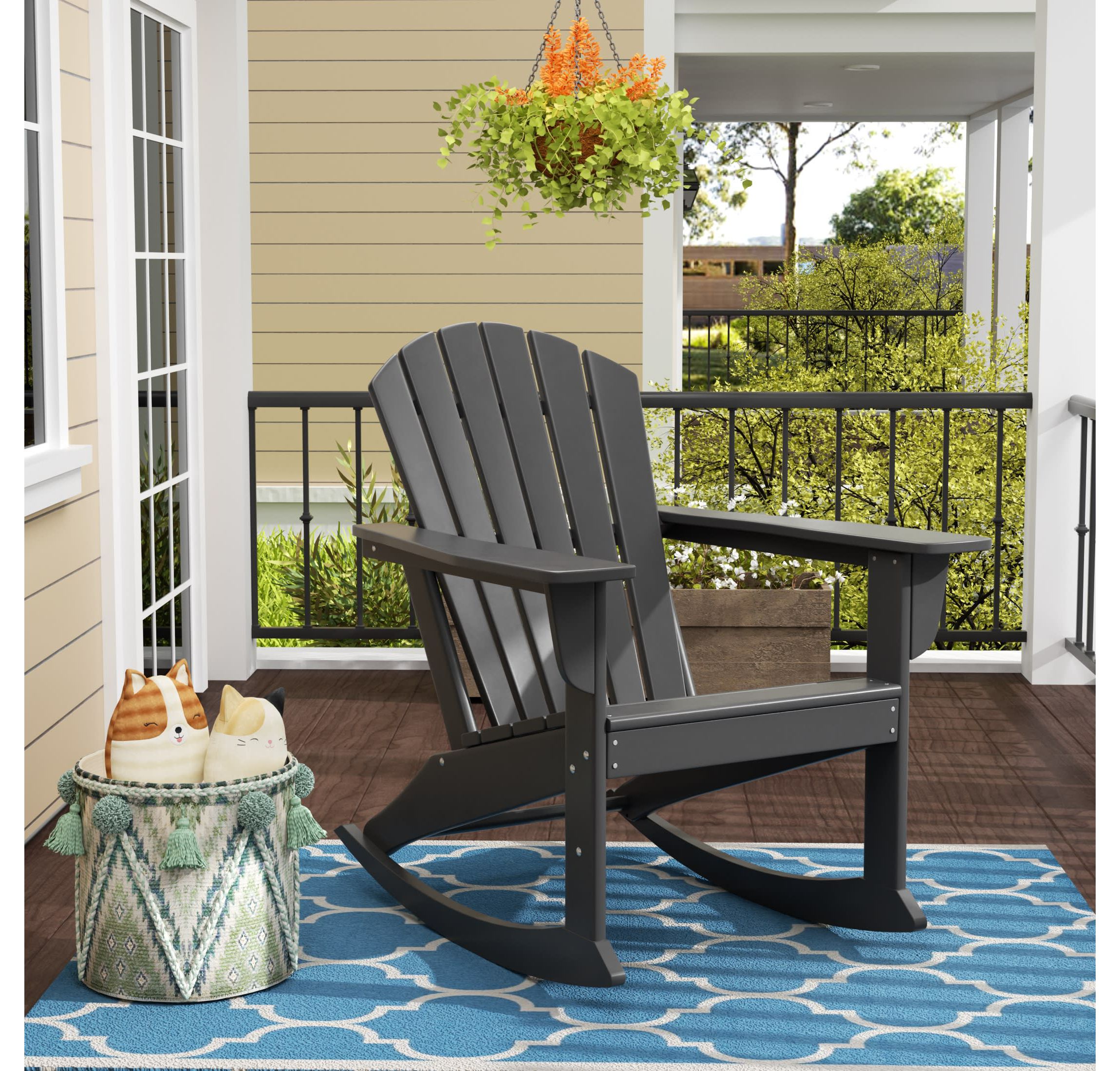 Outdoor Rocking Poly Adirondack Chair