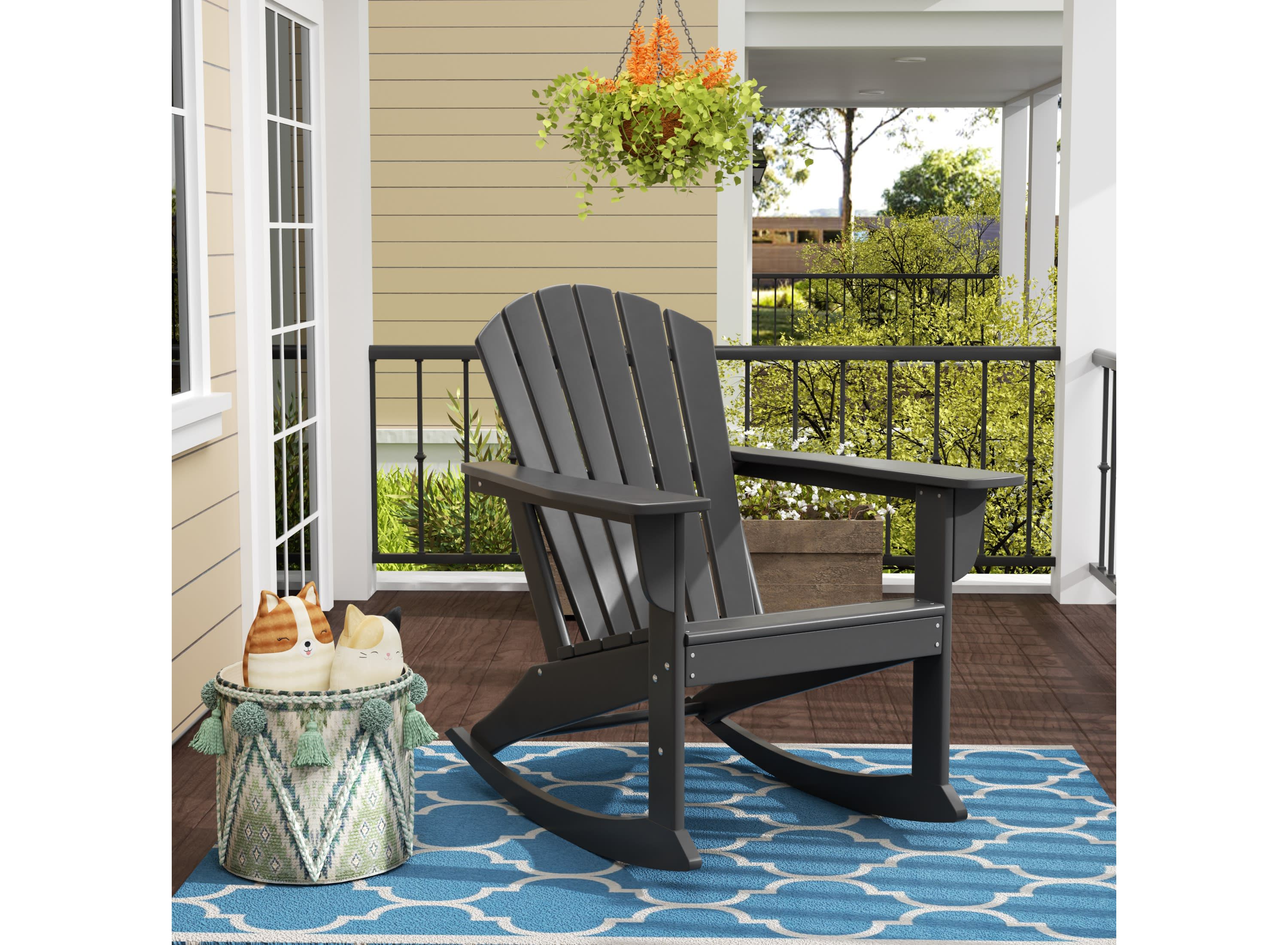 Outdoor Rocking Poly Adirondack Chair