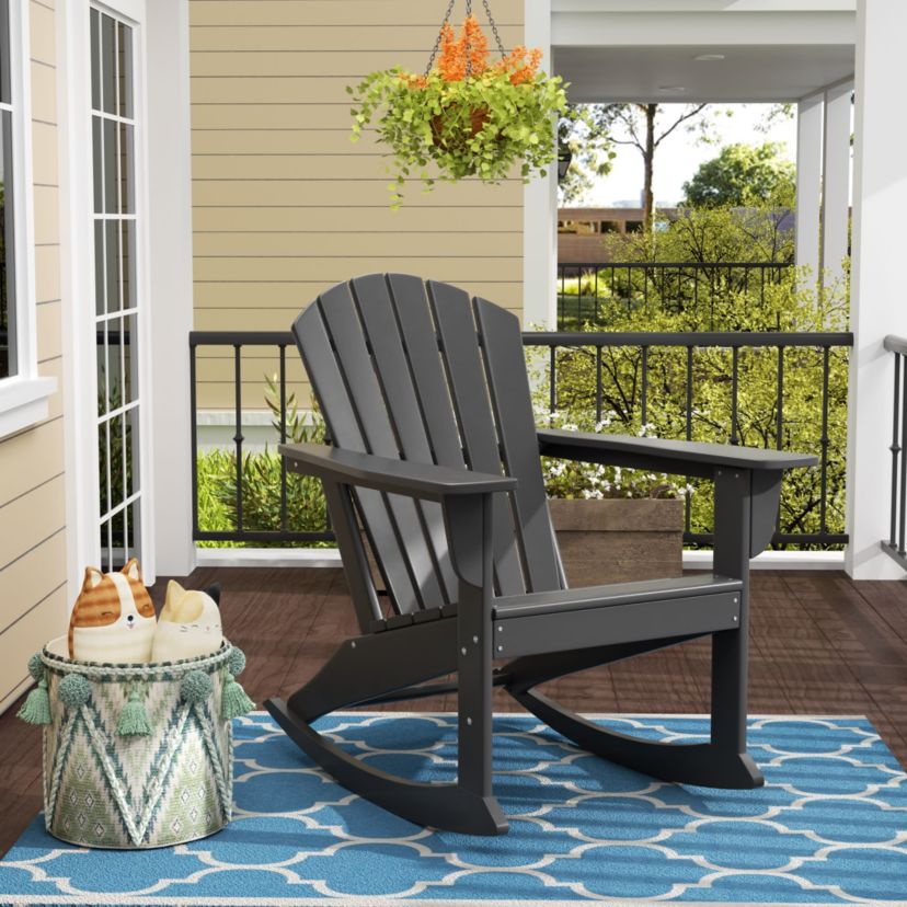 Outdoor Rocking Poly Adirondack Chair