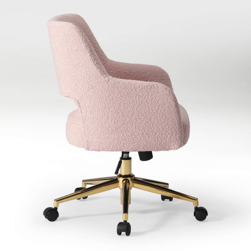 Water and Stain Resistant Boucle Upholstered Task Chair
