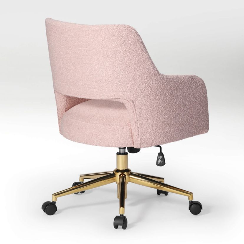 Water and Stain Resistant Boucle Upholstered Task Chair