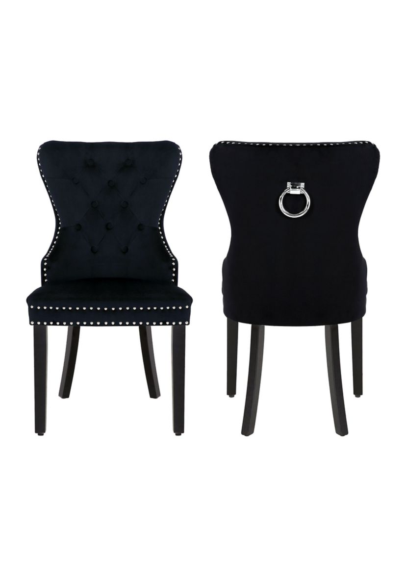 Modern Tufted Velvet Dining Side Chair (Set of 2)