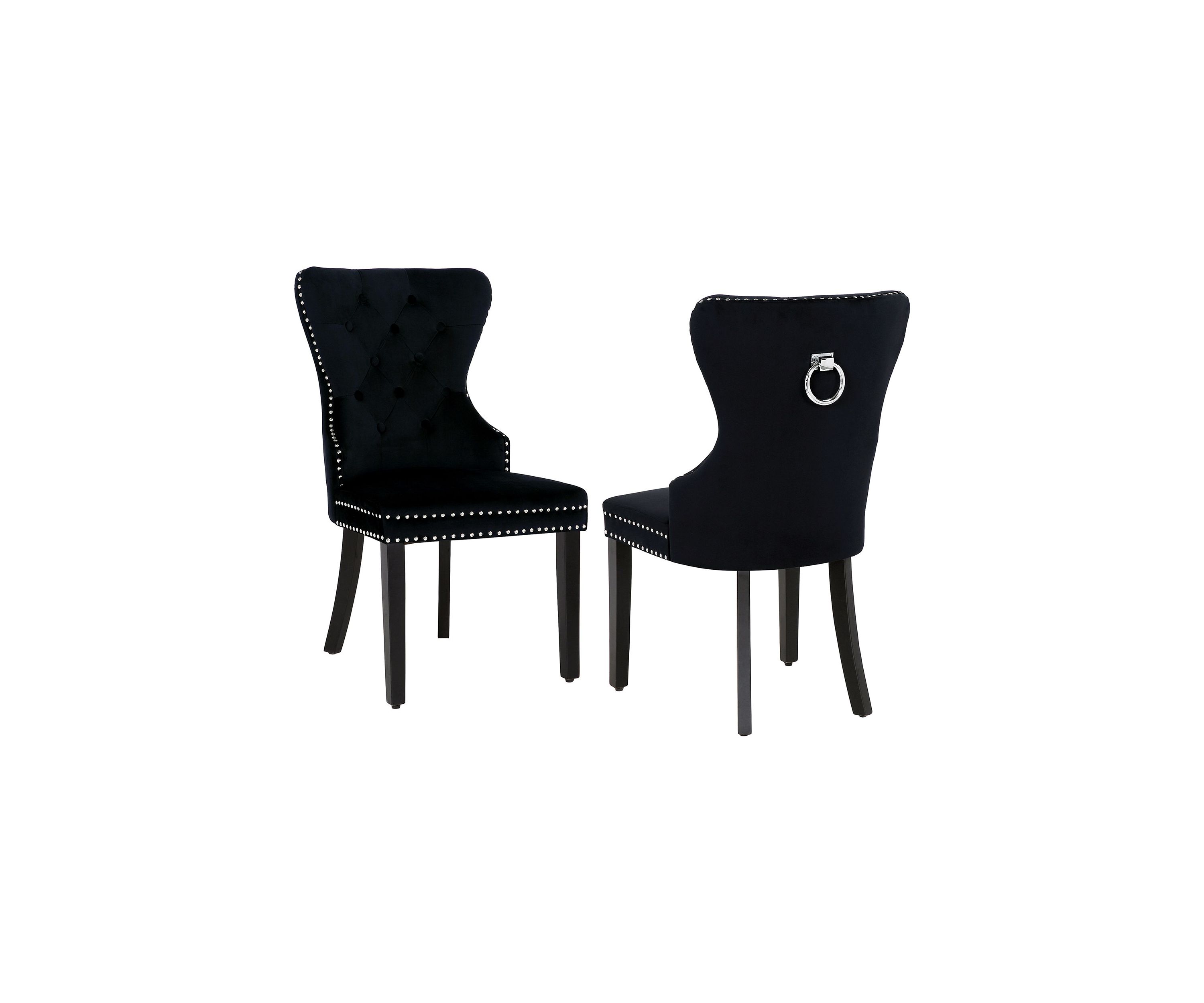 Modern Tufted Velvet Dining Side Chair (Set of 2)