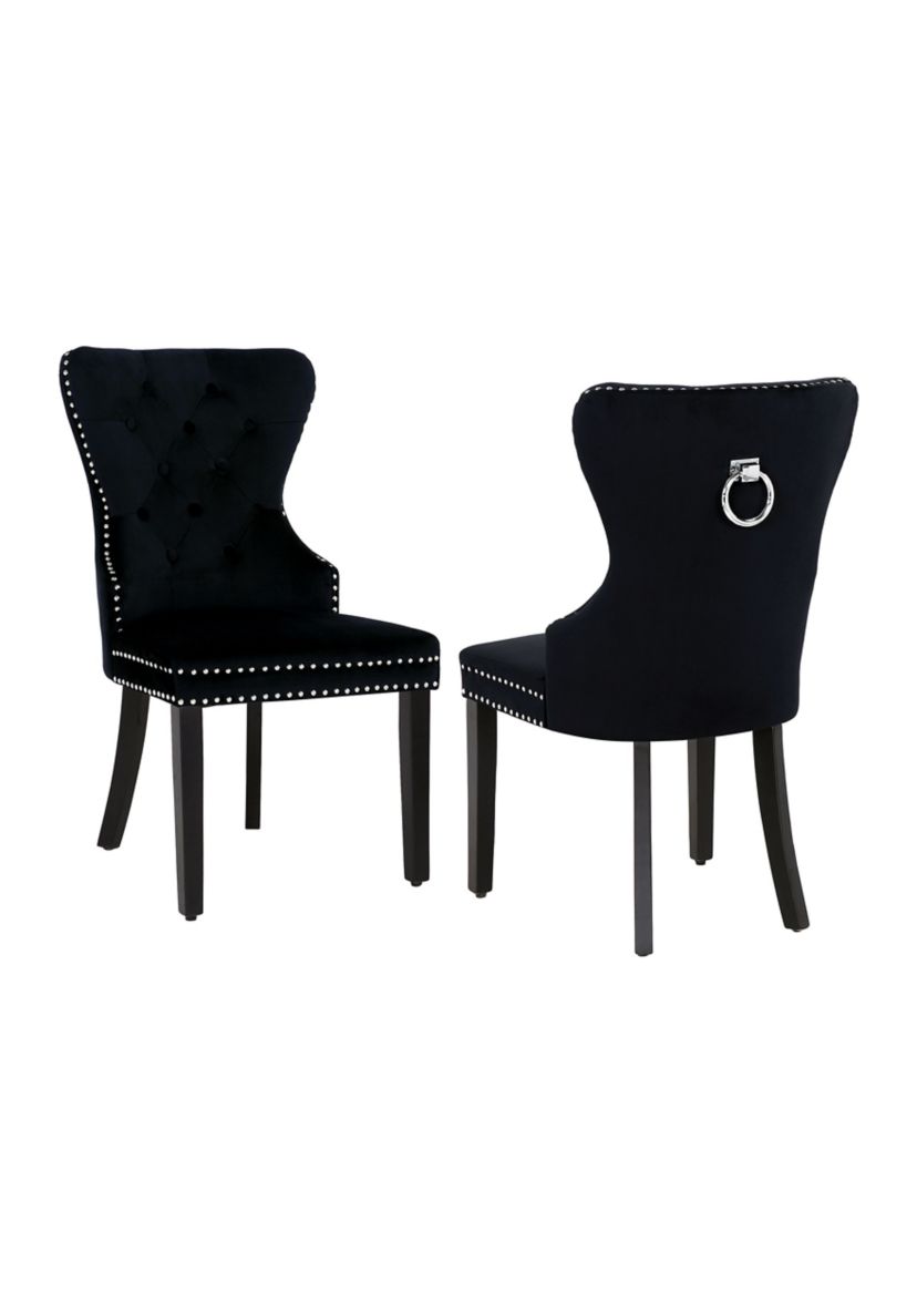 Modern Tufted Velvet Dining Side Chair (Set of 2)