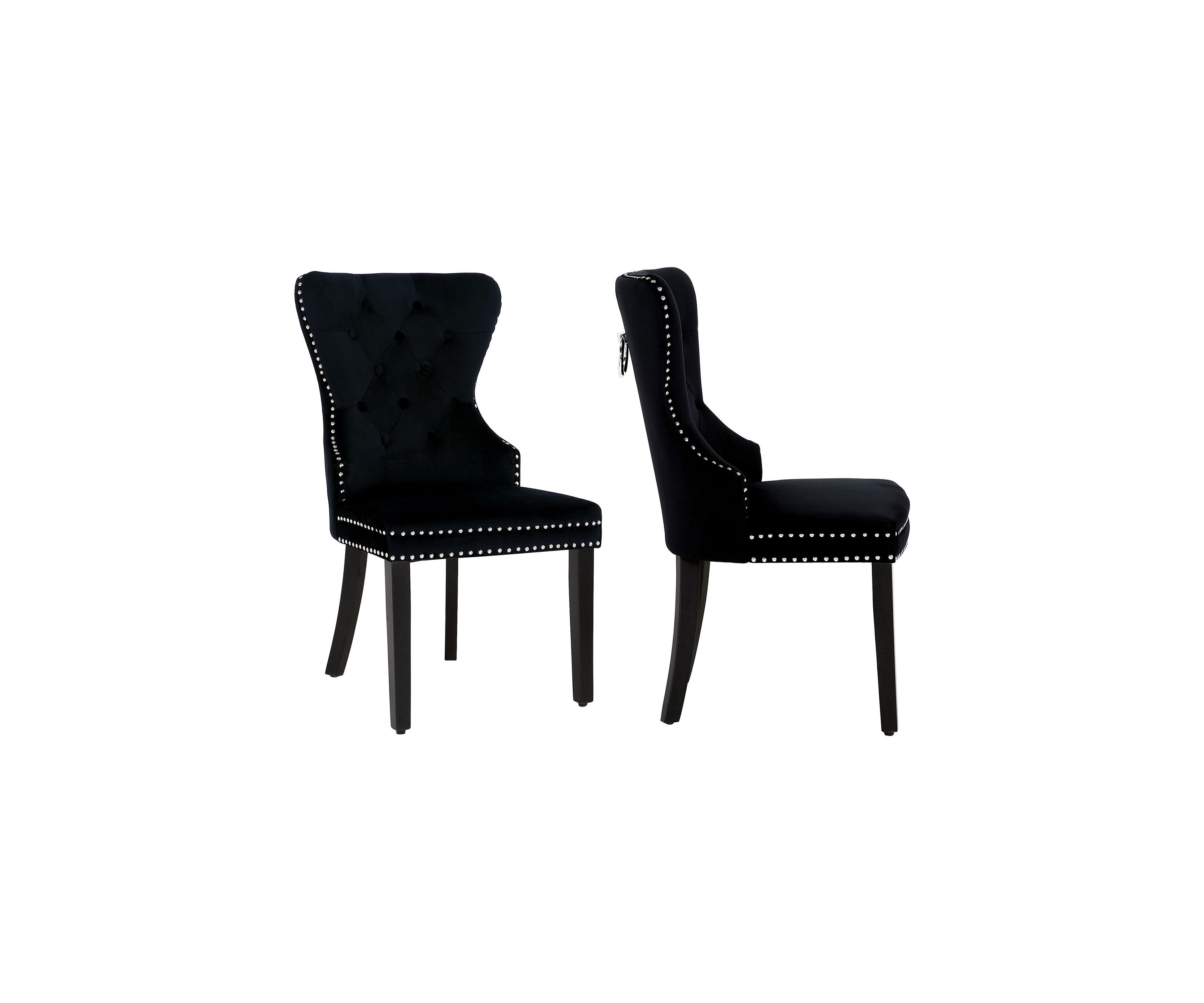 Modern Tufted Velvet Dining Side Chair (Set of 2)