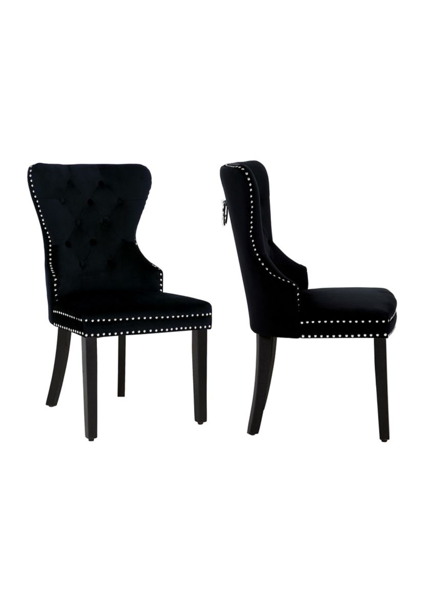 Modern Tufted Velvet Dining Side Chair (Set of 2)