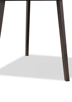 Britte Mid-Century Modern Dark Oak Brown Finished Square Wood Dining Table