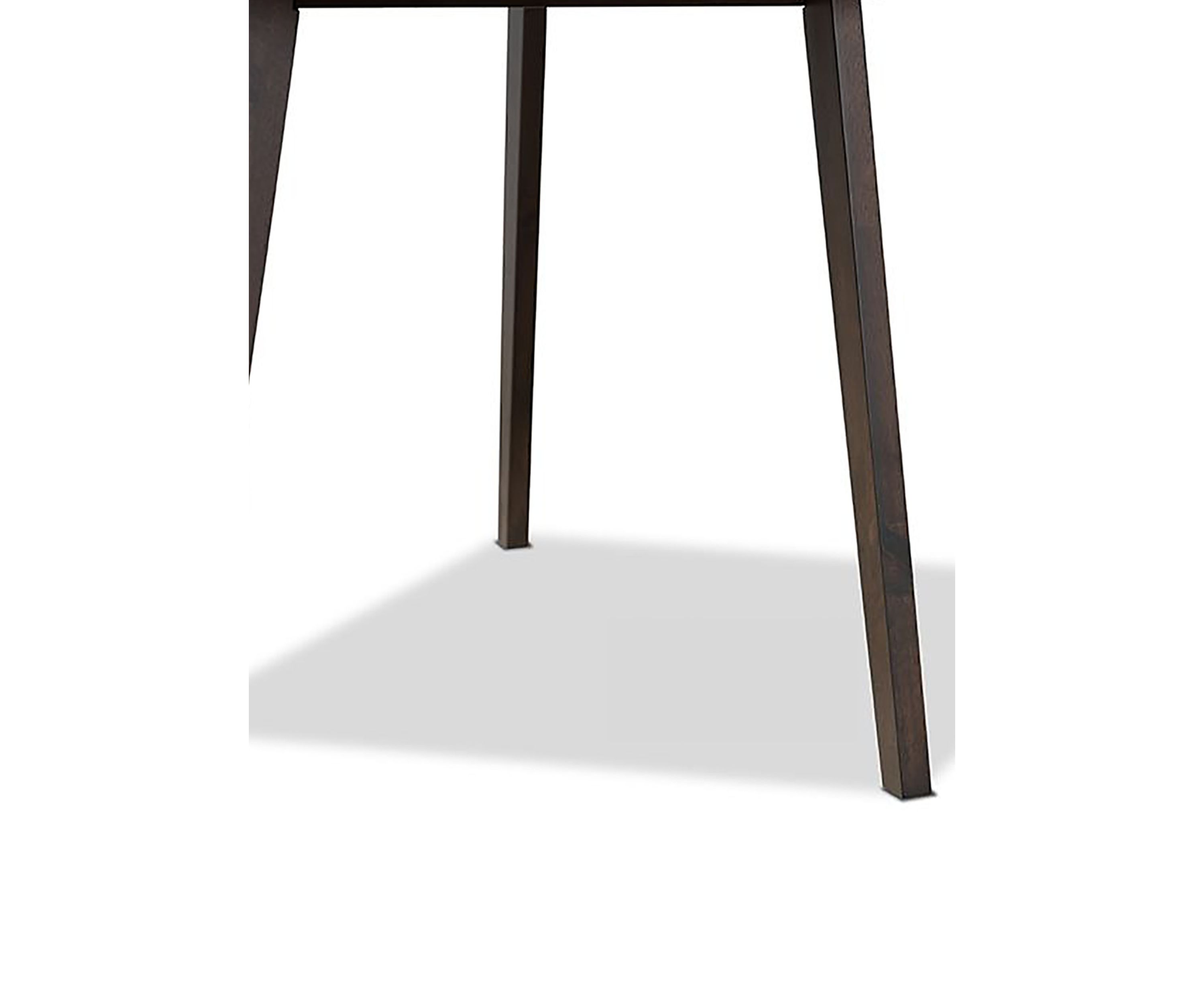 Britte Mid-Century Modern Dark Oak Brown Finished Square Wood Dining Table