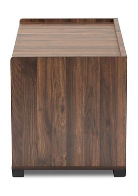 Claire Modern and Contemporary Walnut Brown Finished Cat Litter Box Cover House