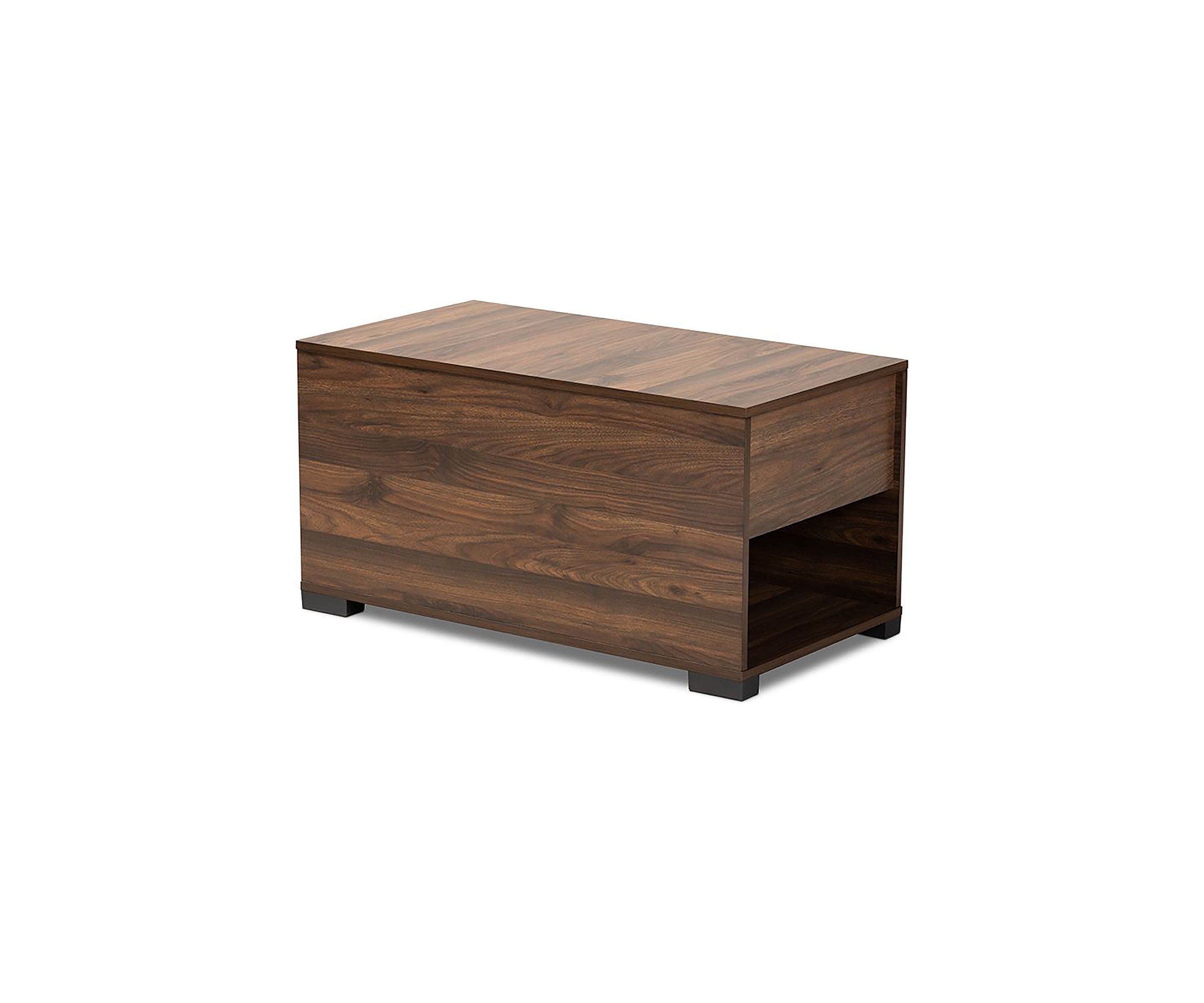 Skylar Modern and Contemporary Walnut Brown Finished Cat Litter Box Cover House