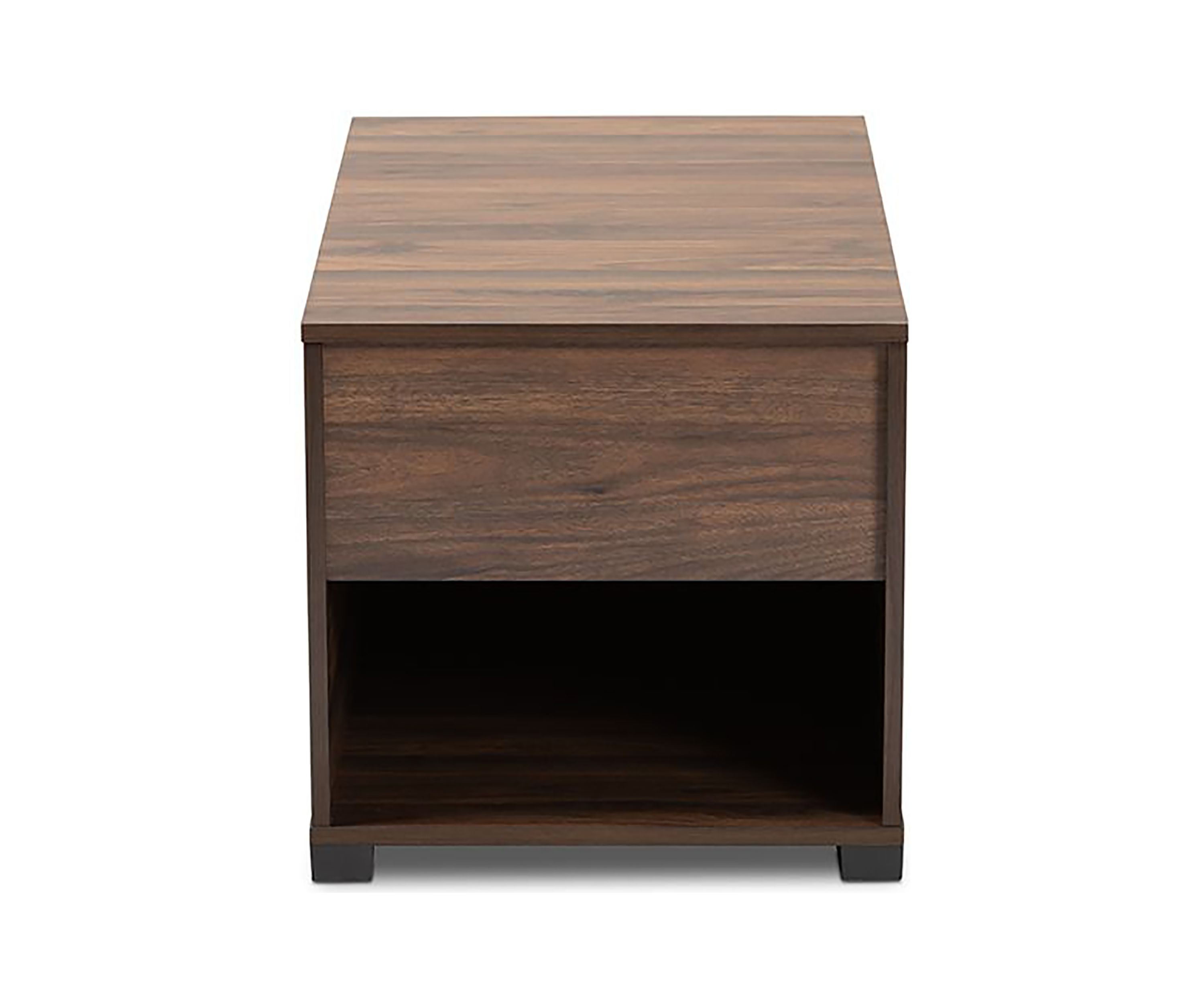 Skylar Modern and Contemporary Walnut Brown Finished Cat Litter Box Cover House