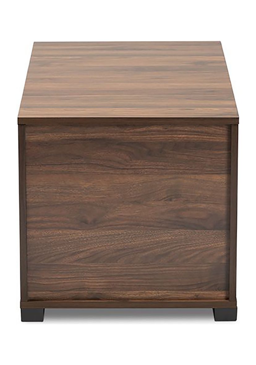Skylar Modern and Contemporary Walnut Brown Finished Cat Litter Box Cover House