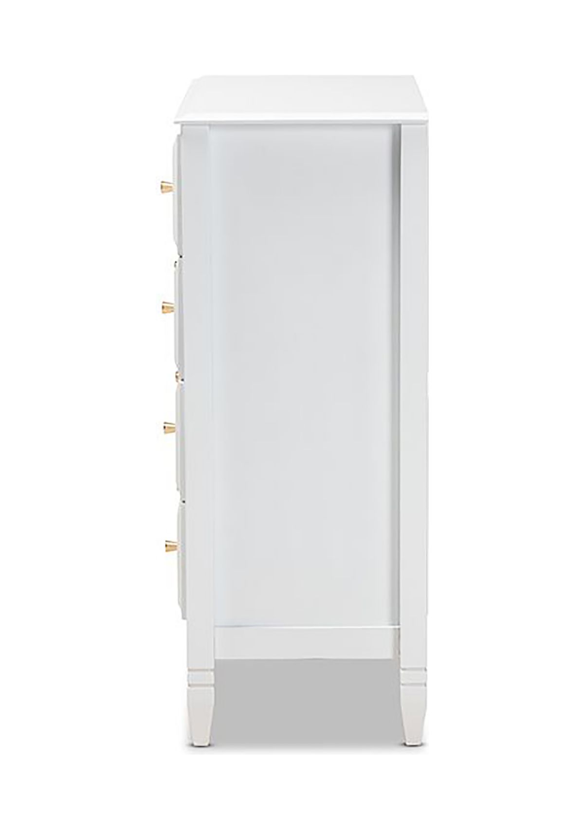 Naomi Classic and Transitional White Finished Wood 4-Drawer Bedroom Chest