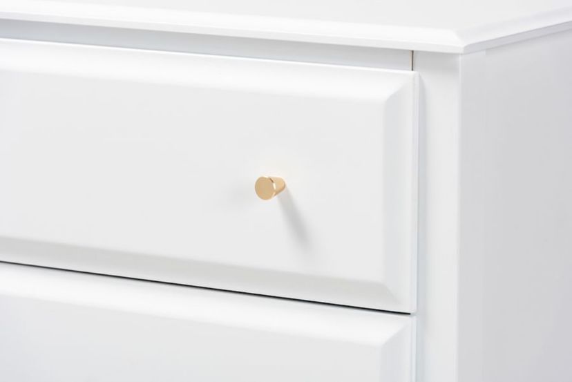 Naomi Classic and Transitional White Finished Wood 4-Drawer Bedroom Chest