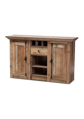 Albert Modern and Contemporary Farmhouse Rustic Finished Wood 2-Door Dining Room Sideboard Buffet