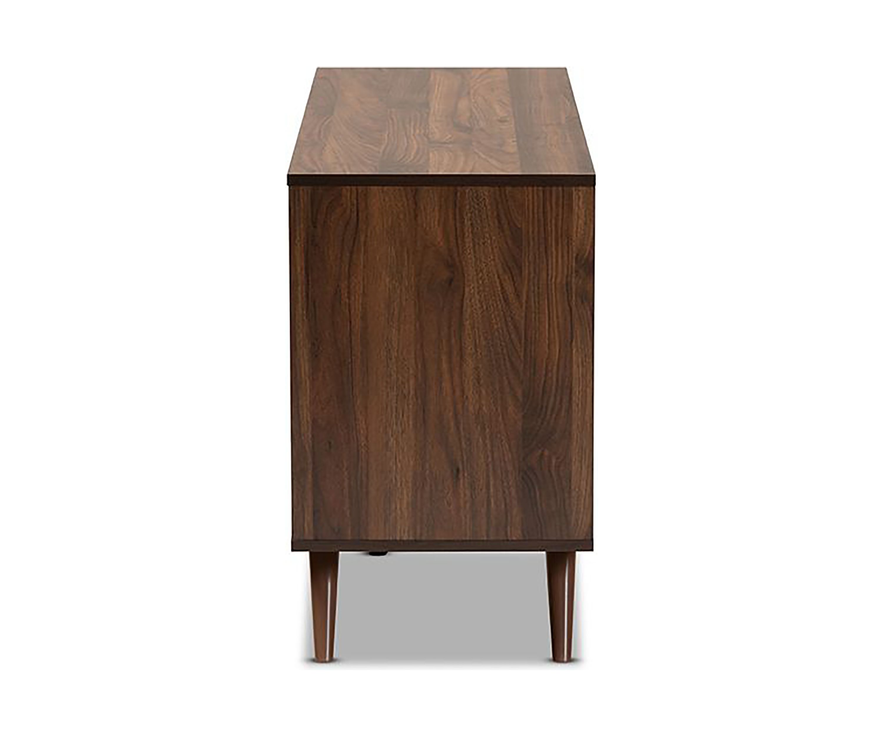 Naoki Modern and Contemporary Two-Tone Grey and Walnut Finished Wood 6-Drawer Bedroom Dresser