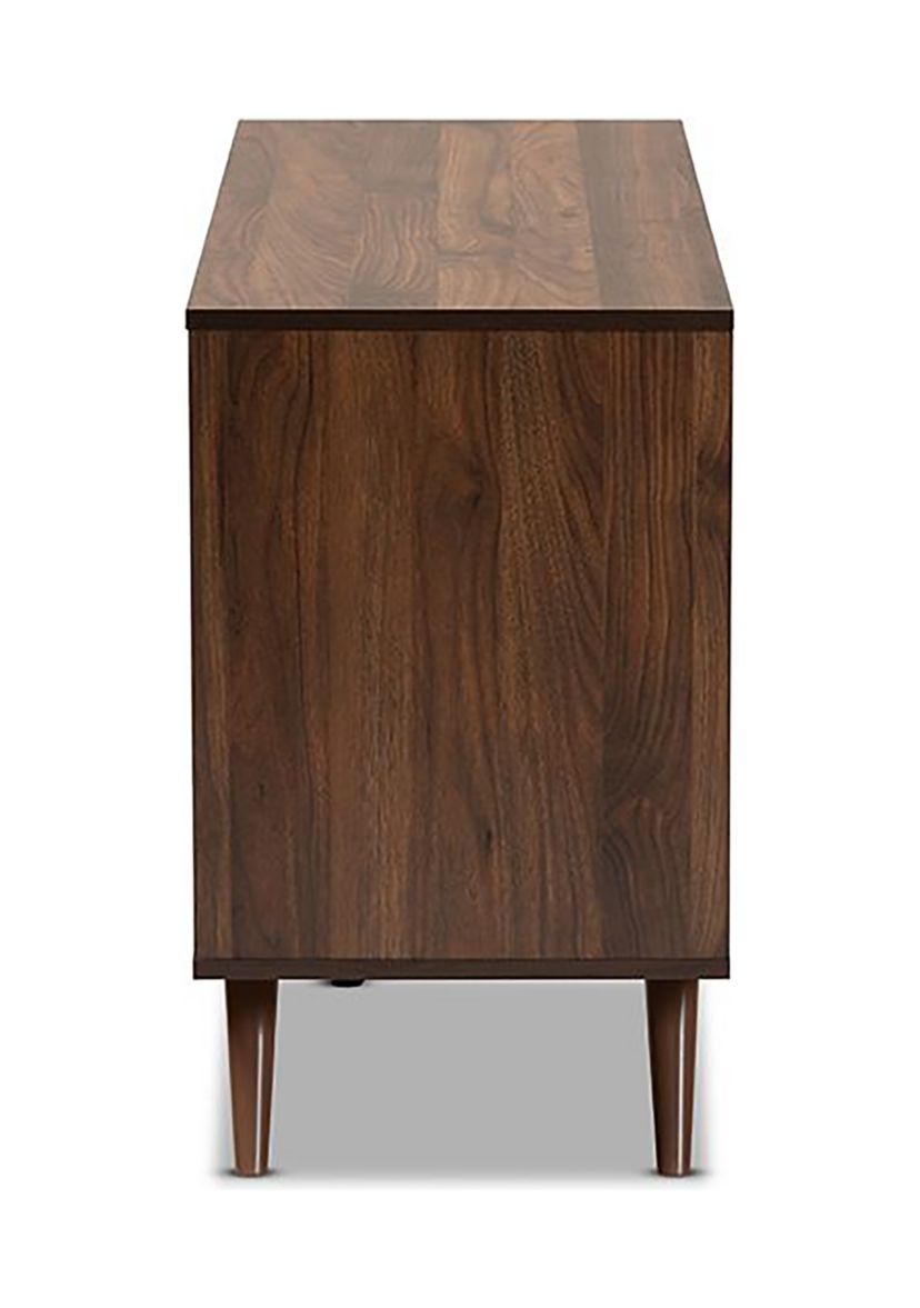 Naoki Modern and Contemporary Two-Tone Grey and Walnut Finished Wood 6-Drawer Bedroom Dresser