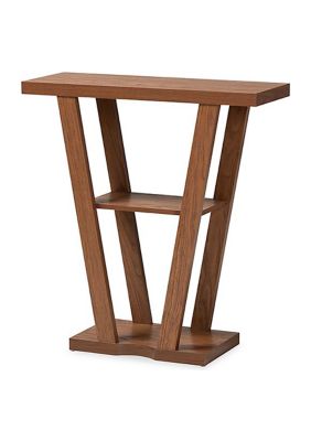 Baxton Studio Boone Modern and Contemporary Walnut Brown Finished Wood Console Table