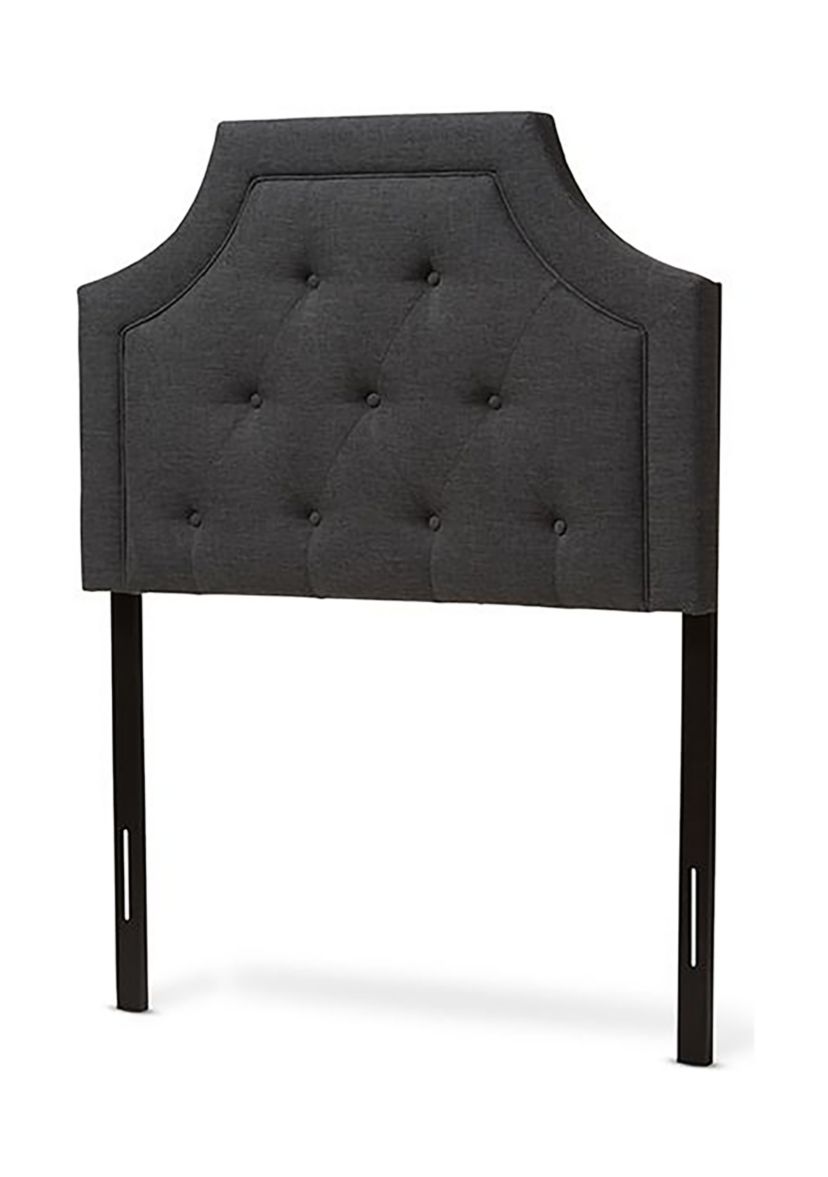 Mars Modern and Contemporary Greyish Beige Fabric Headboard