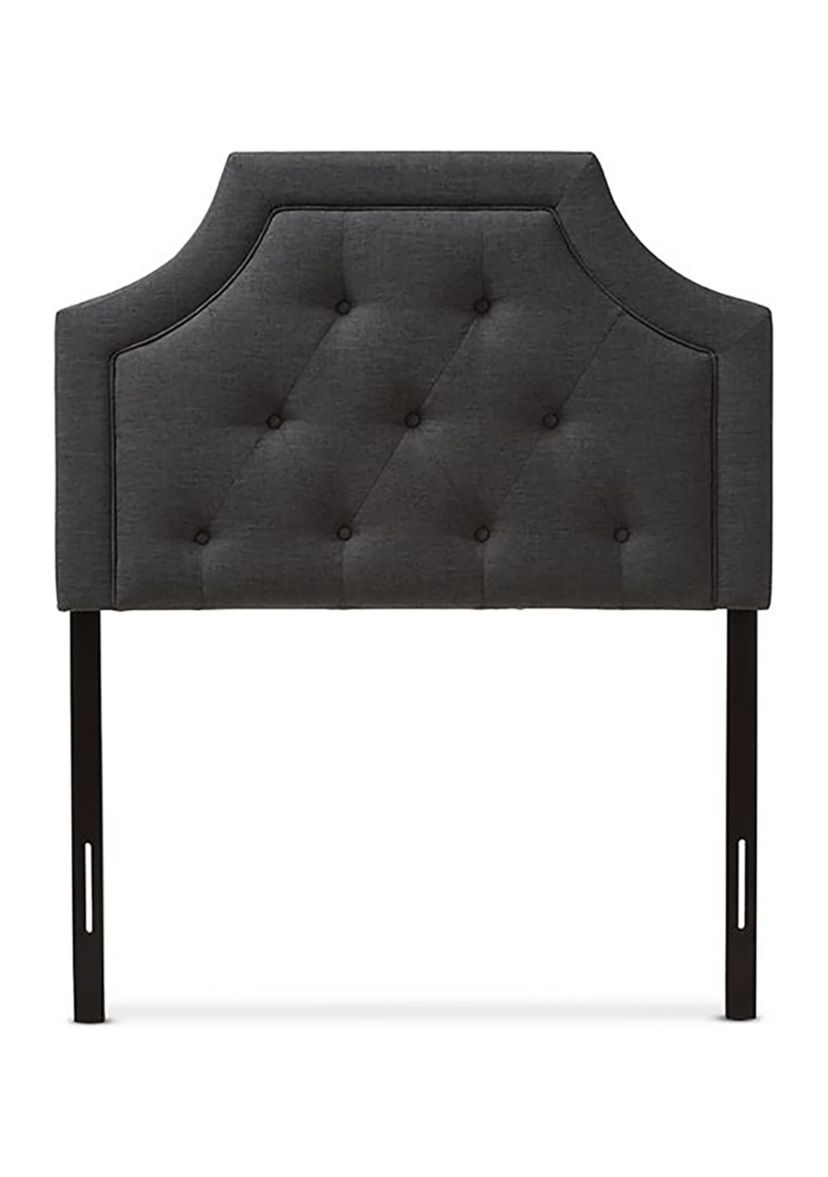 Mars Modern and Contemporary Greyish Beige Fabric Headboard