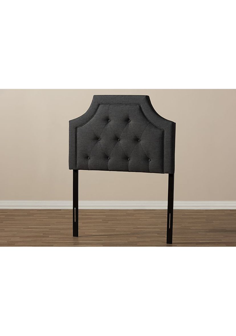 Mars Modern and Contemporary Greyish Beige Fabric Headboard