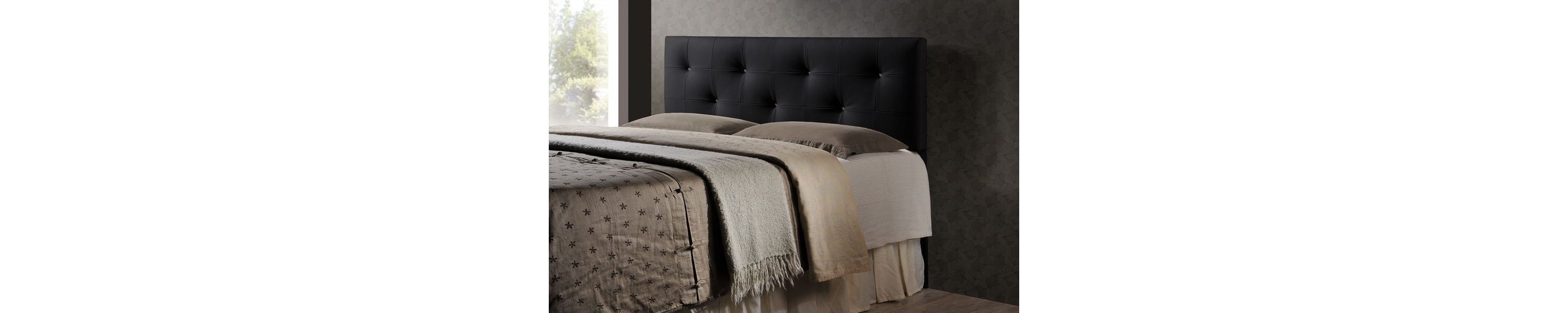 Dalini Modern and Contemporary White Faux Leather Upholstered Headboard