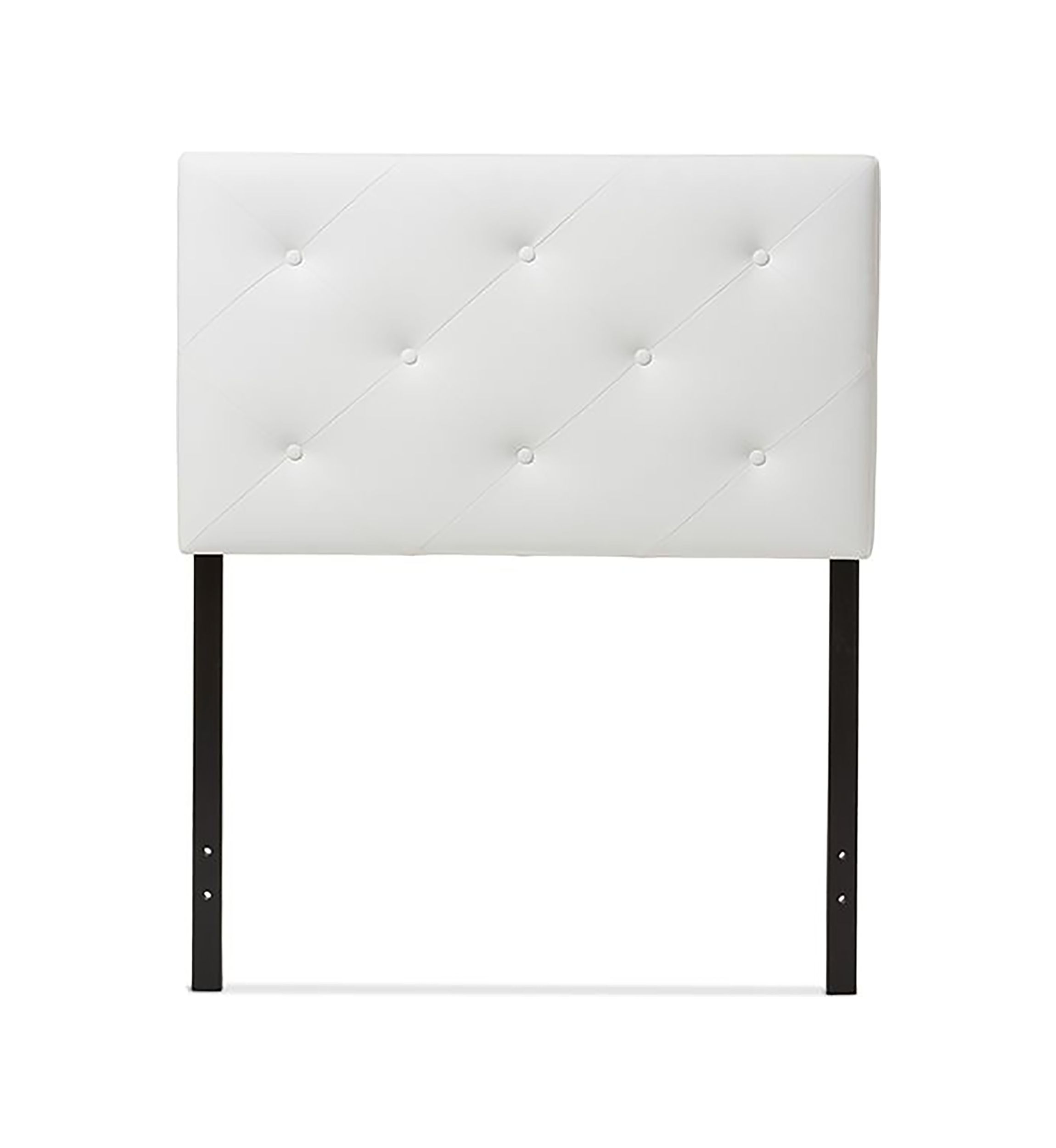 Baltimore Modern and Contemporary Queen Black Faux Leather Upholstered Headboard